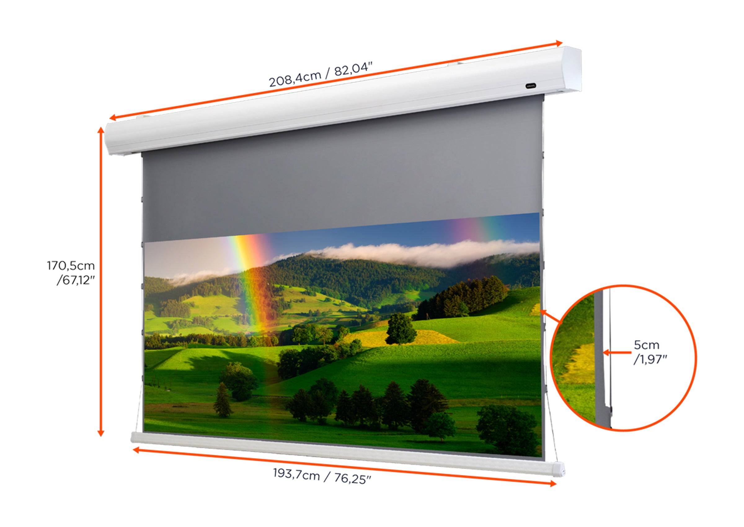 celexon HomeCinema Hochkontrastleinwand Tension - Dynamic Slate ALR