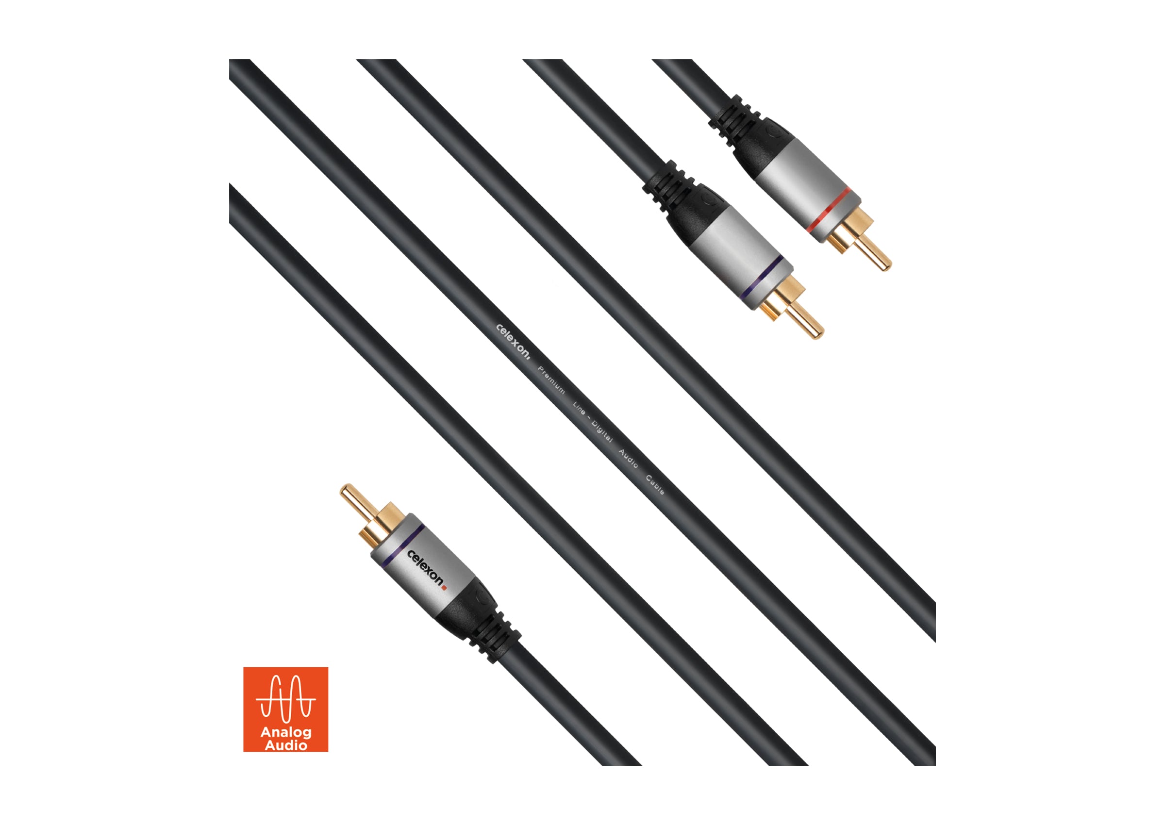 celexon Cinch to 2x Cinch audio cable - Professional Line