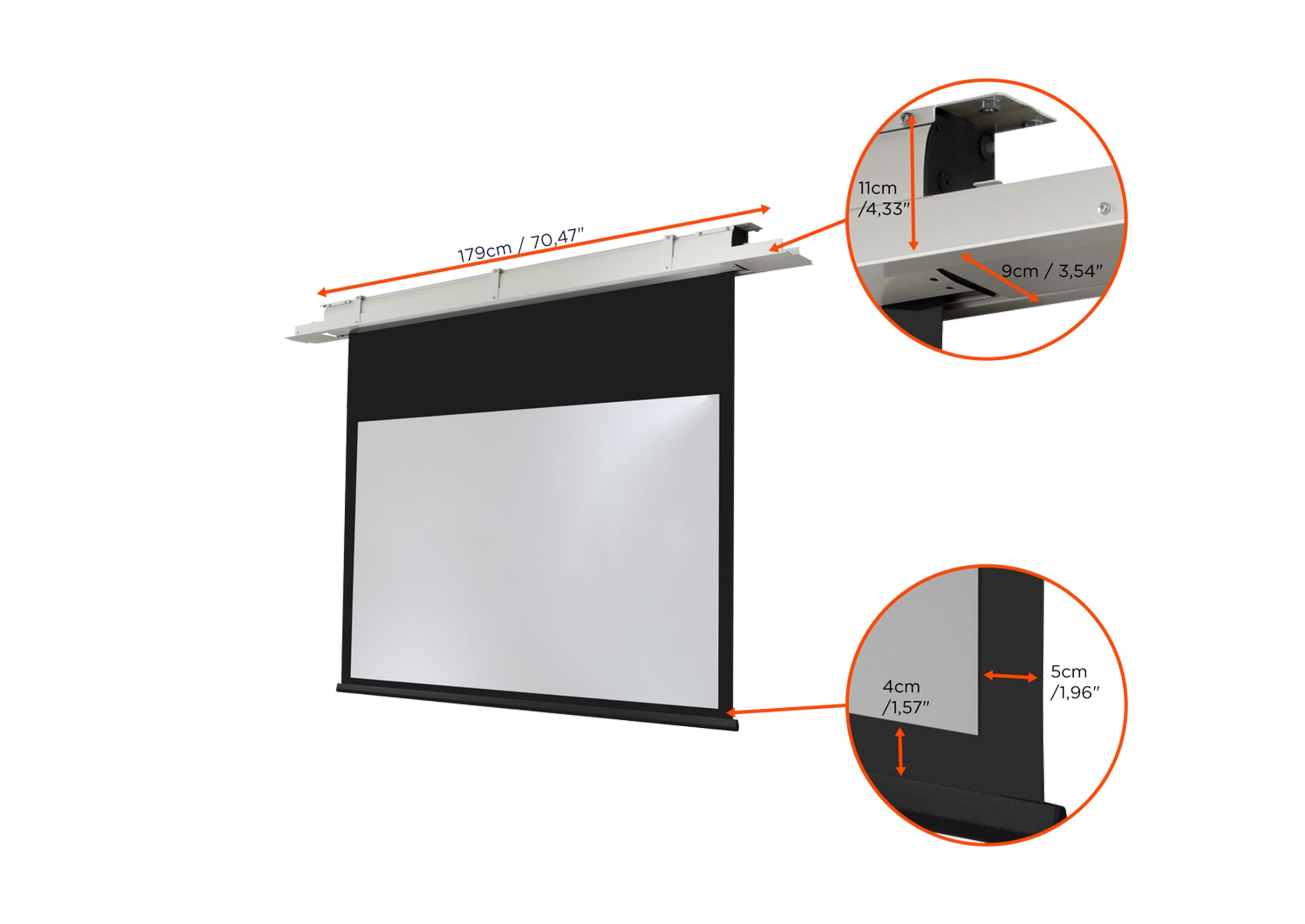 celexon ceiling recessed electric projector screen Expert