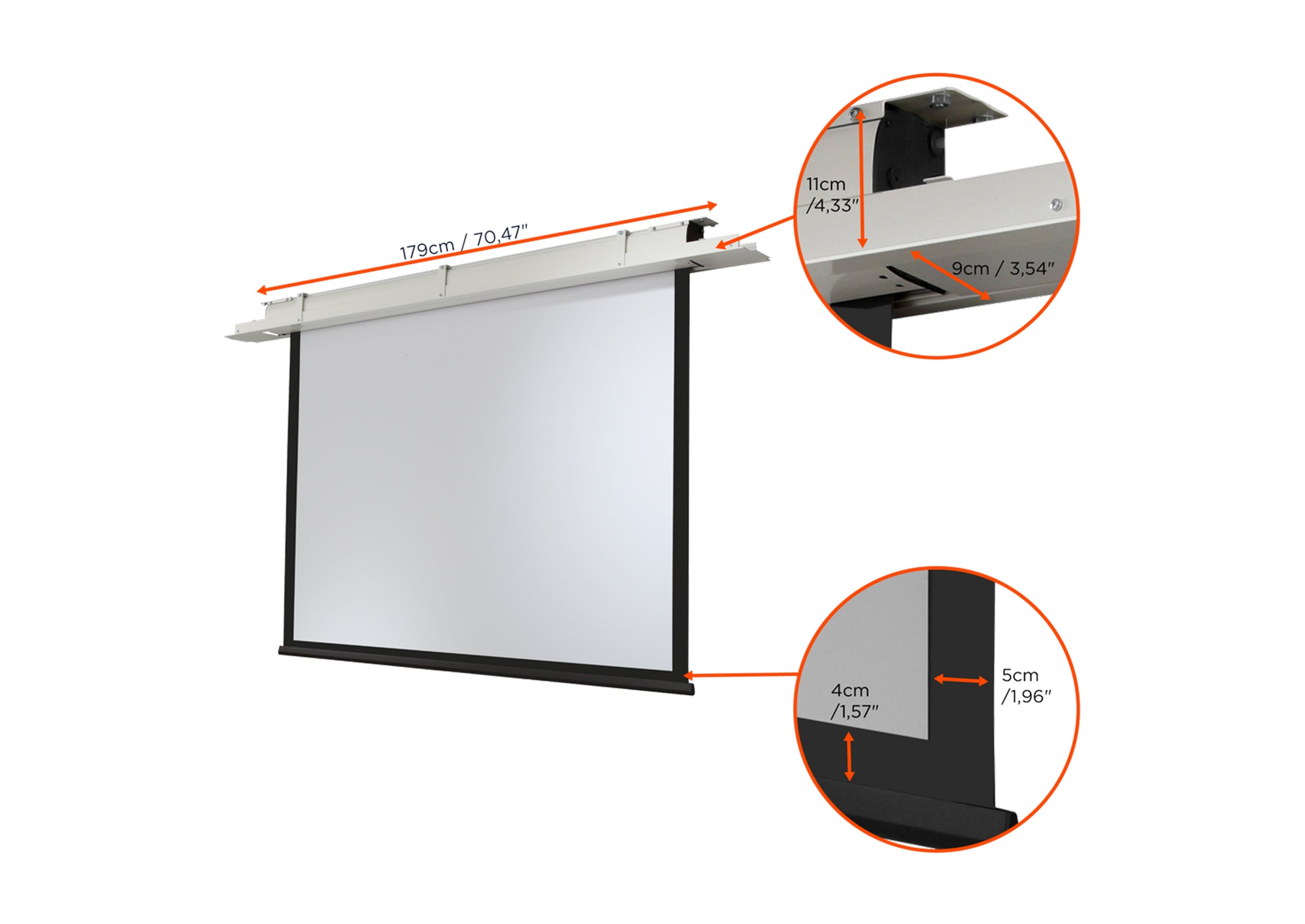 celexon ceiling recessed electric projector screen Expert