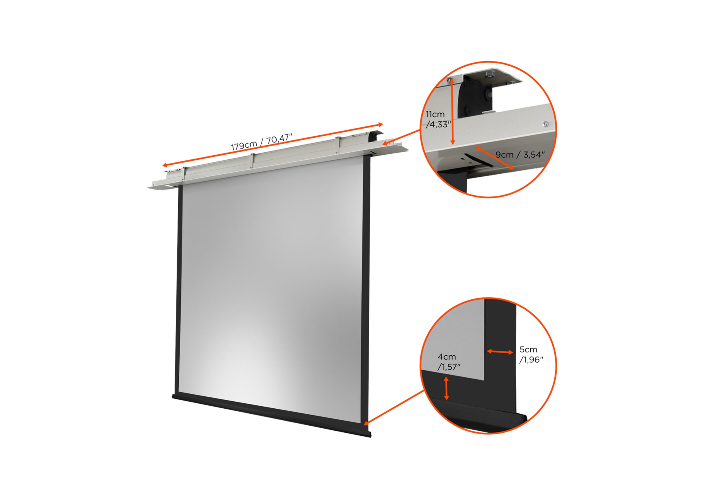 celexon ceiling recessed electric projector screen Expert