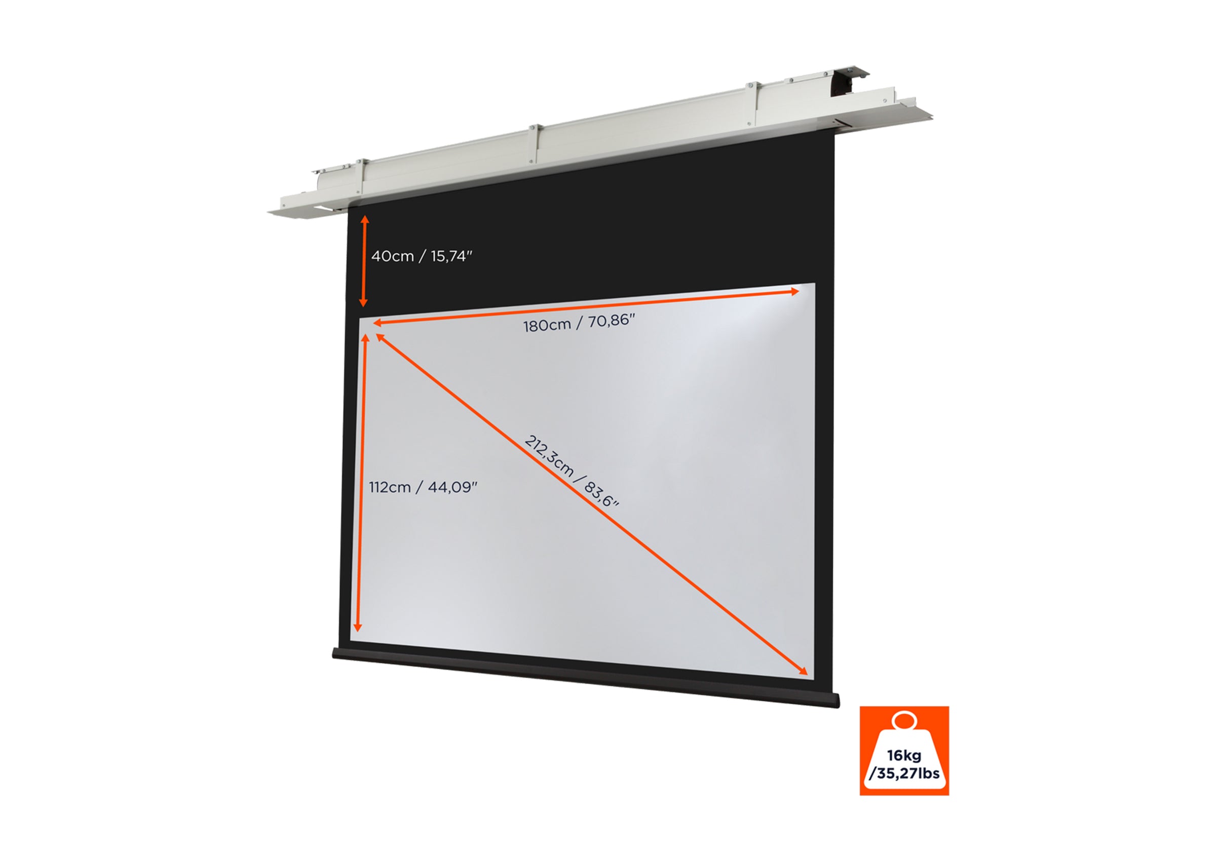 celexon ceiling recessed electric projector screen Expert