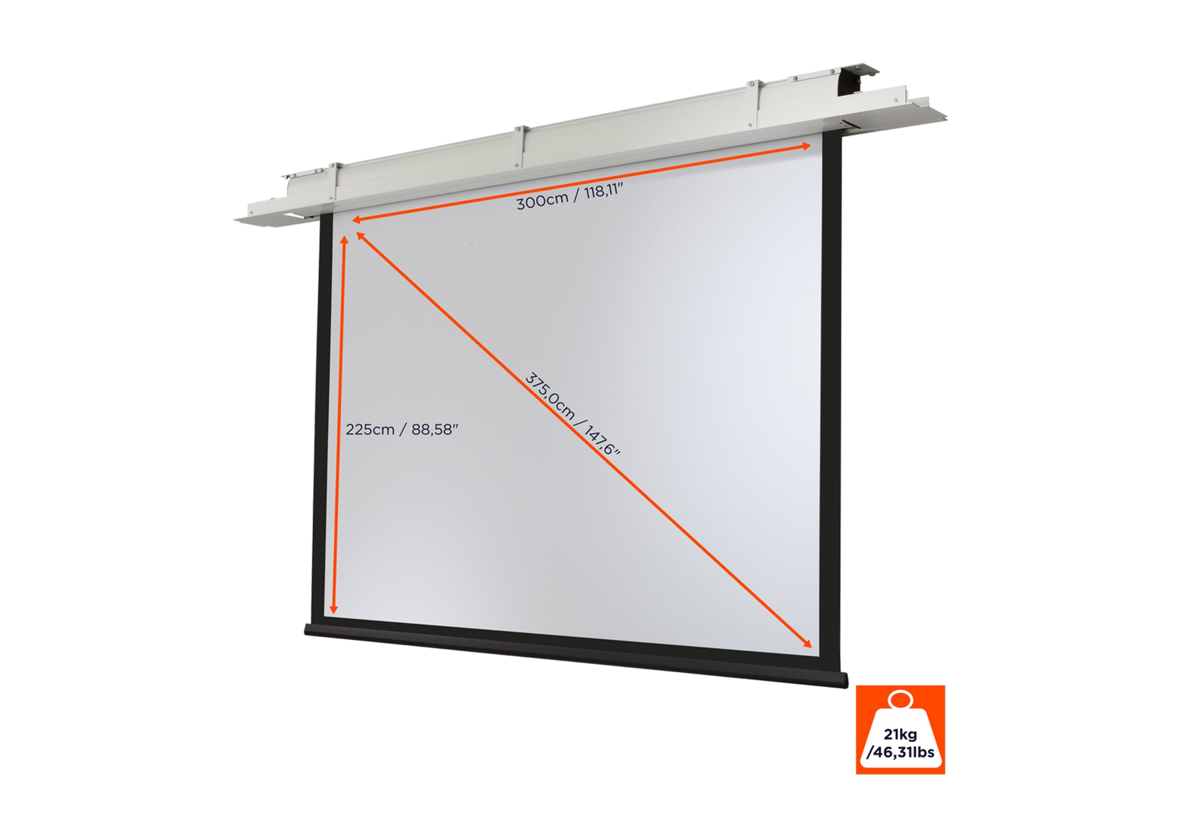 celexon ceiling recessed electric projector screen Expert