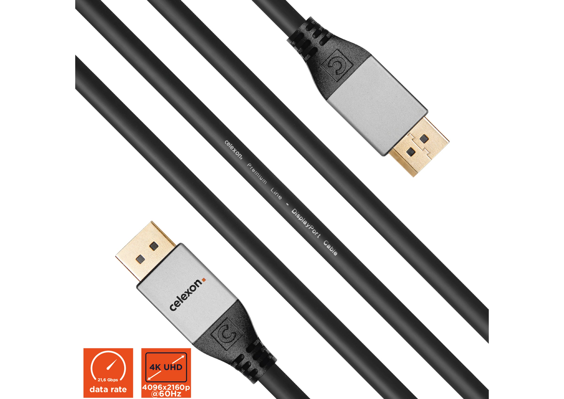 celexon DisplayPort Cable 4K - Professional Line