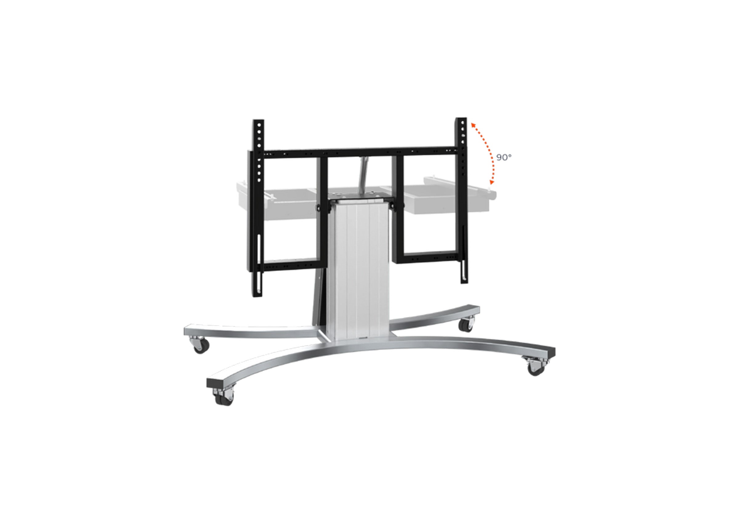 celexon Expert electrically height-adjustable display trolley Adjust-VS with tilt function