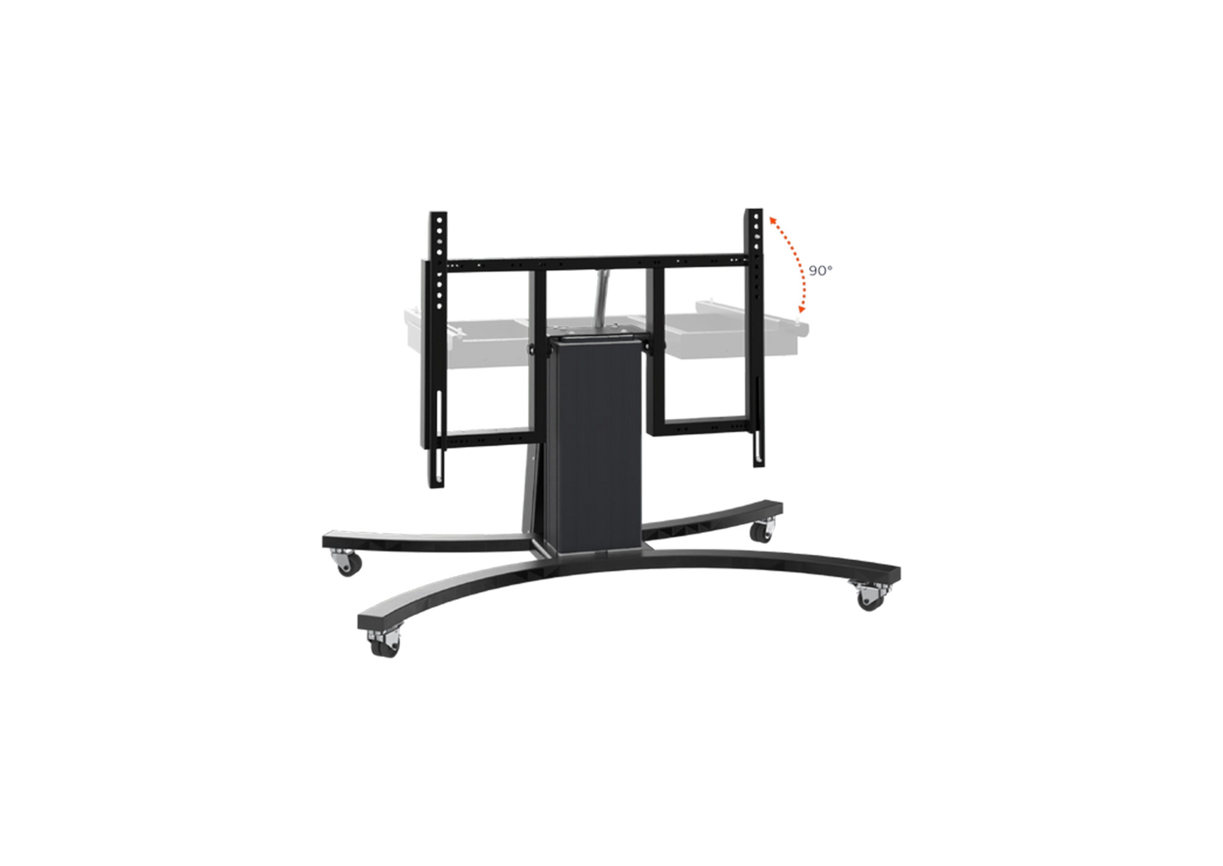 celexon Expert electrically height-adjustable display trolley Adjust-VB with tilt function