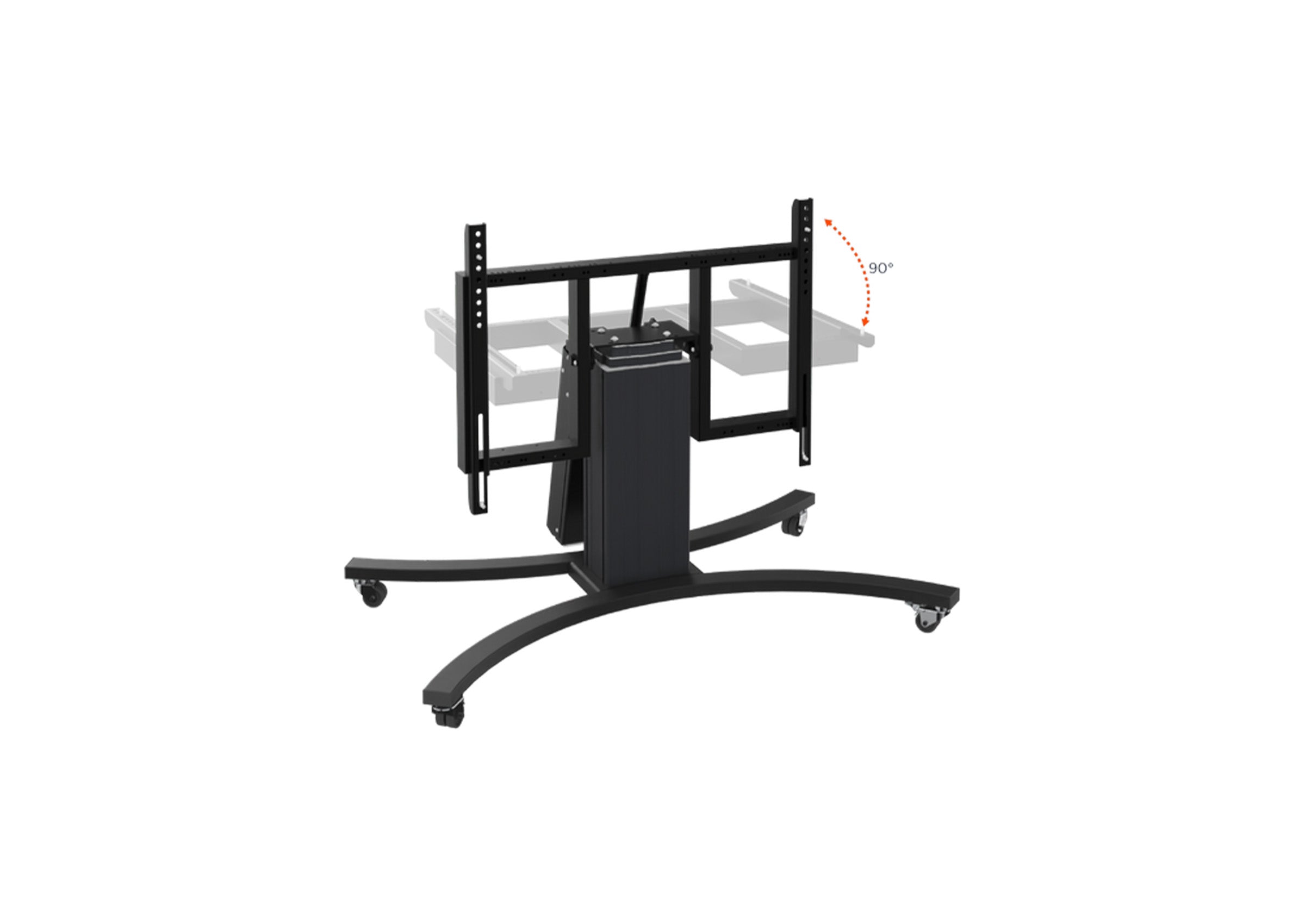 celexon Expert electrically height-adjustable display trolley Adjust-VB with tilt function