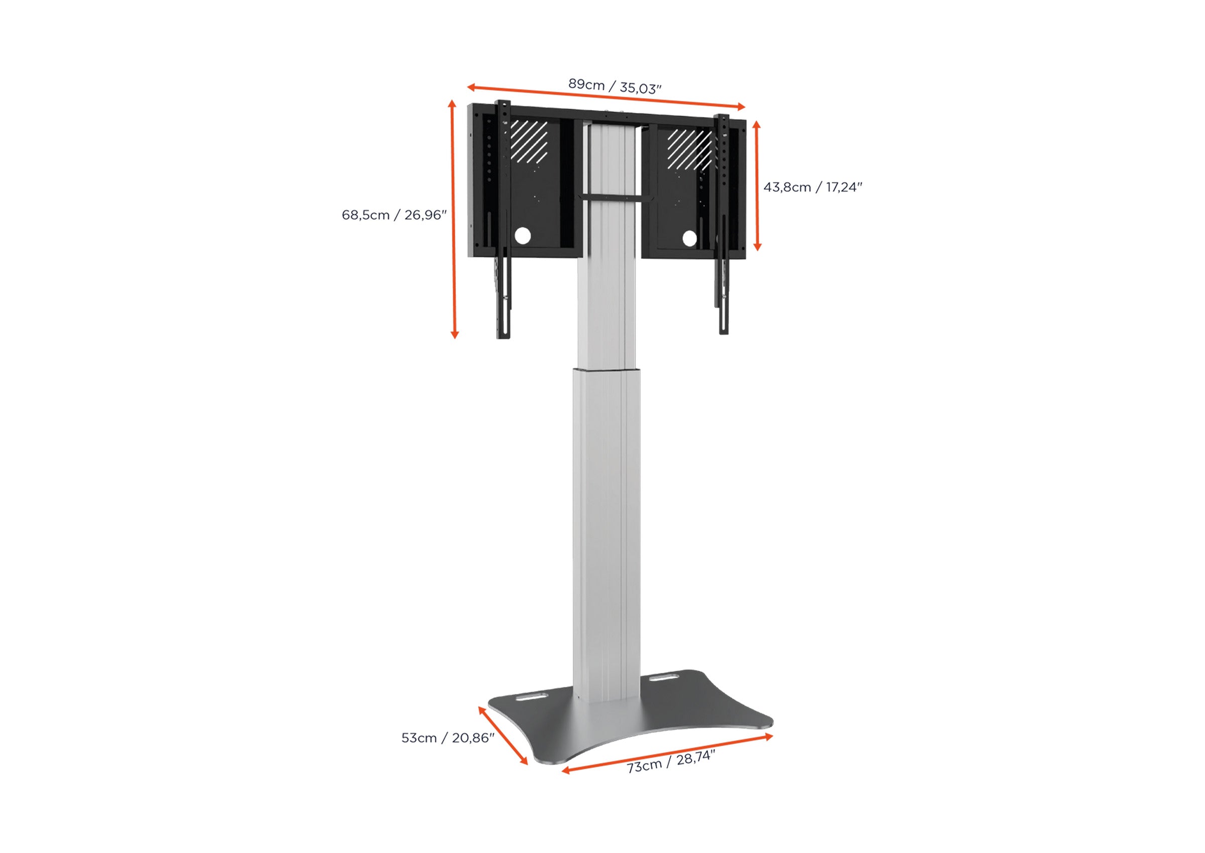 celexon Expert electrically height-adjustable display stand Adjust-4286PS