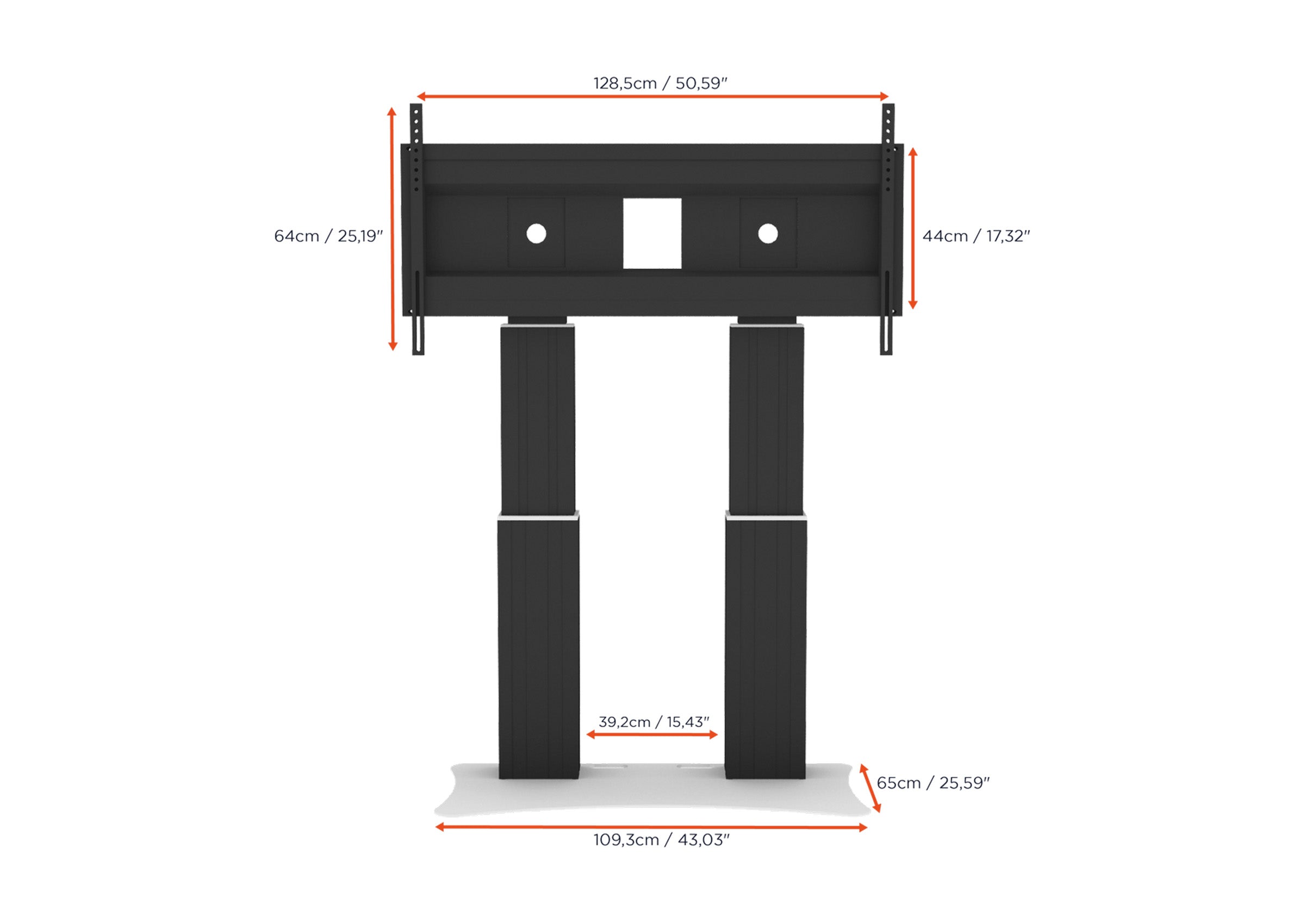 celexon Expert electrically height-adjustable display stand Adjust-70120PB - 50cm