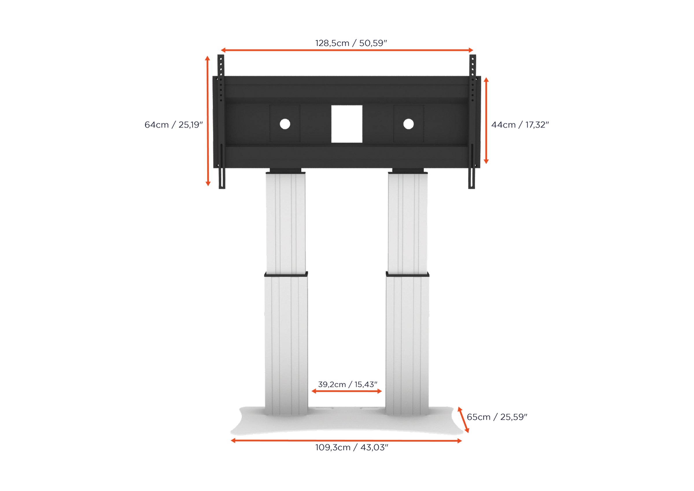 celexon Expert elektrisch höhenverstellbarer Display-Ständer Adjust-70120PS - 50cm