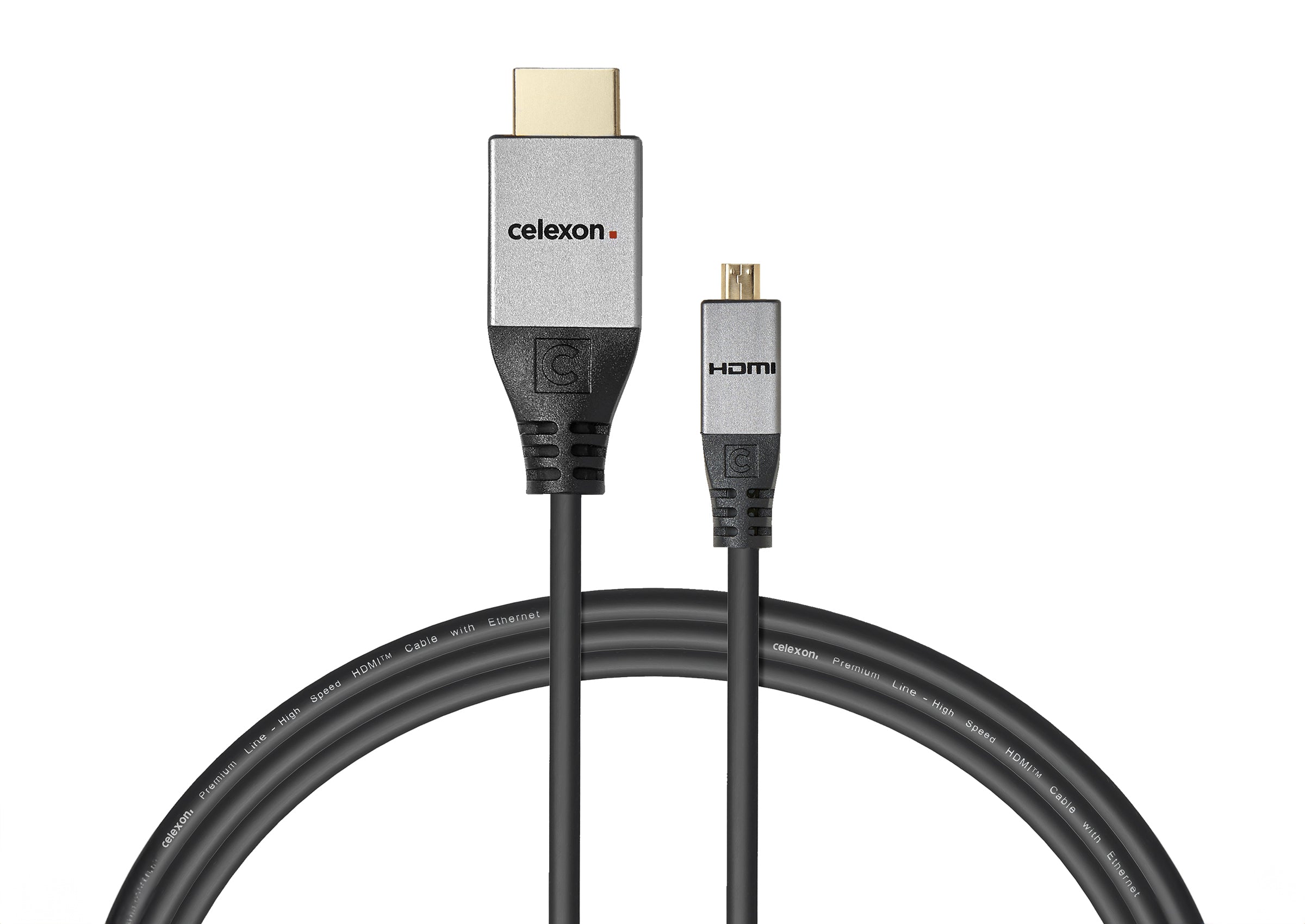 celexon HDMI to Micro HDMI cable with Ethernet - 2.0a/b 4K - Professional Line