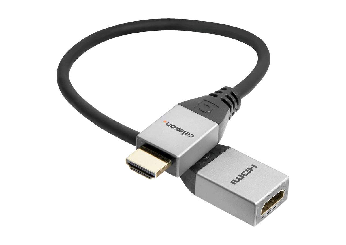 celexon HDMI-adapter (han/hun) med Ethernet – 2.0a/b, 4K, 0,25 m – Pro