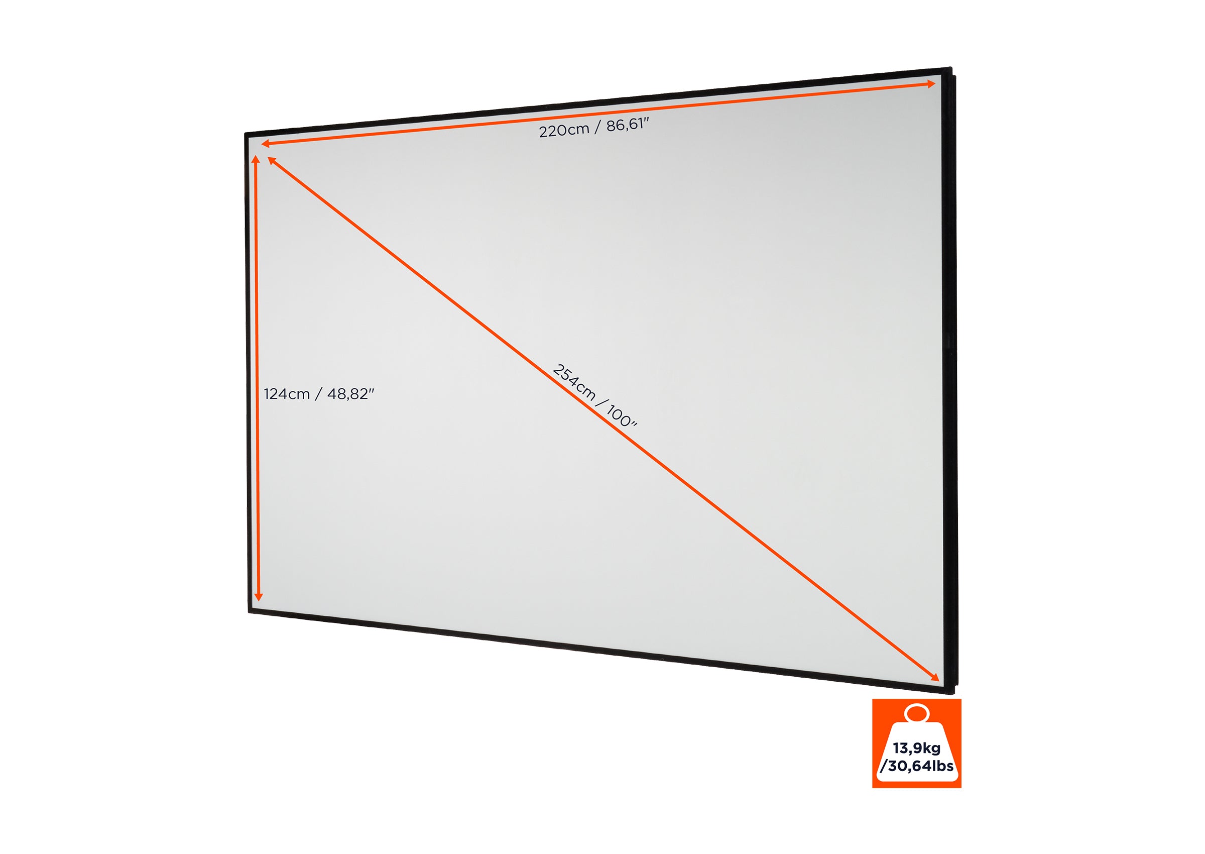 celexon HomeCinema High Contrast Frame Projector Screen - Dynamic Slate ALR