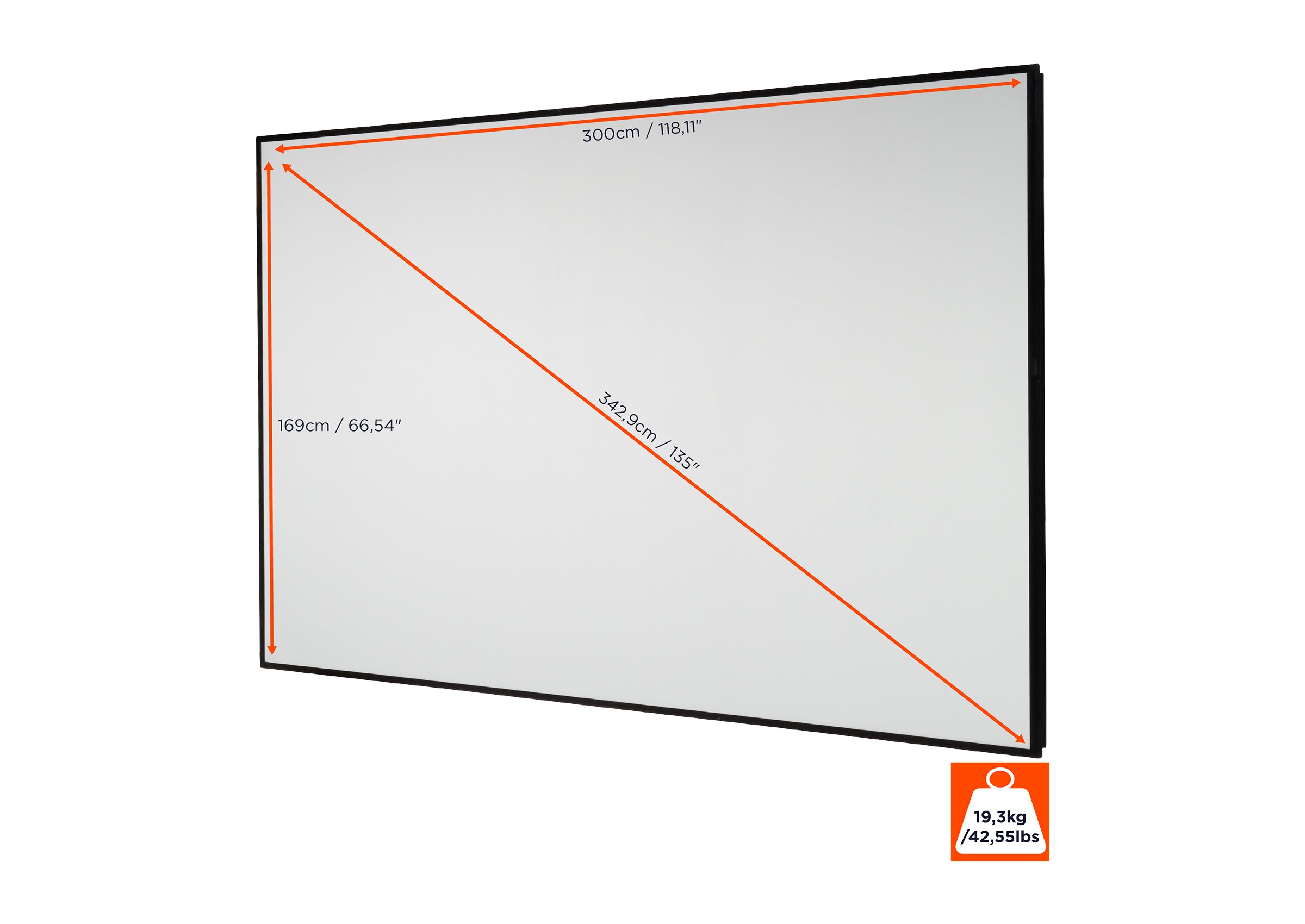 celexon HomeCinema High Contrast Frame Projector Screen - Dynamic Slate ALR