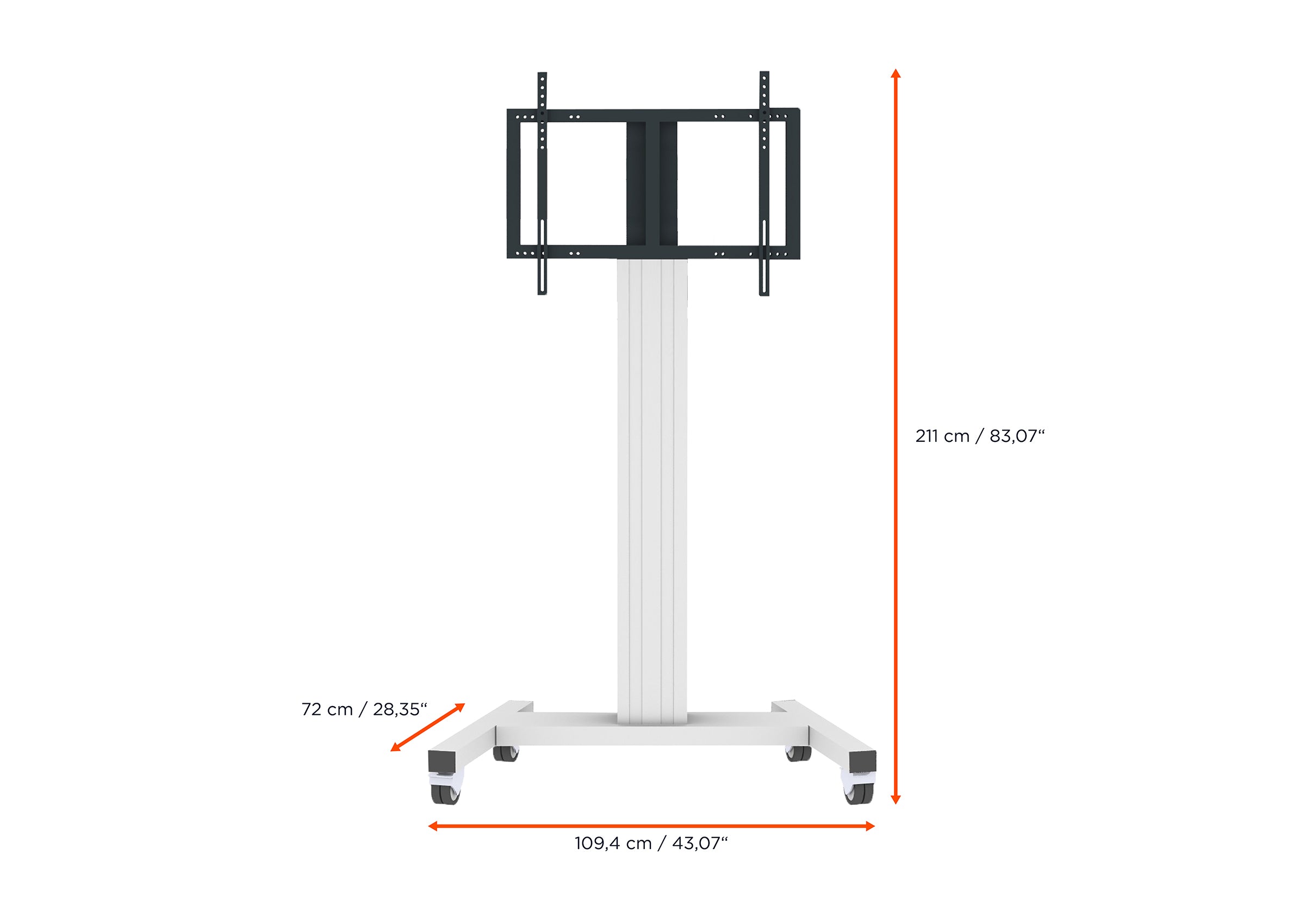 celexon Professional Plus display trolley Fixed-42100-LP Landscape/Portrait