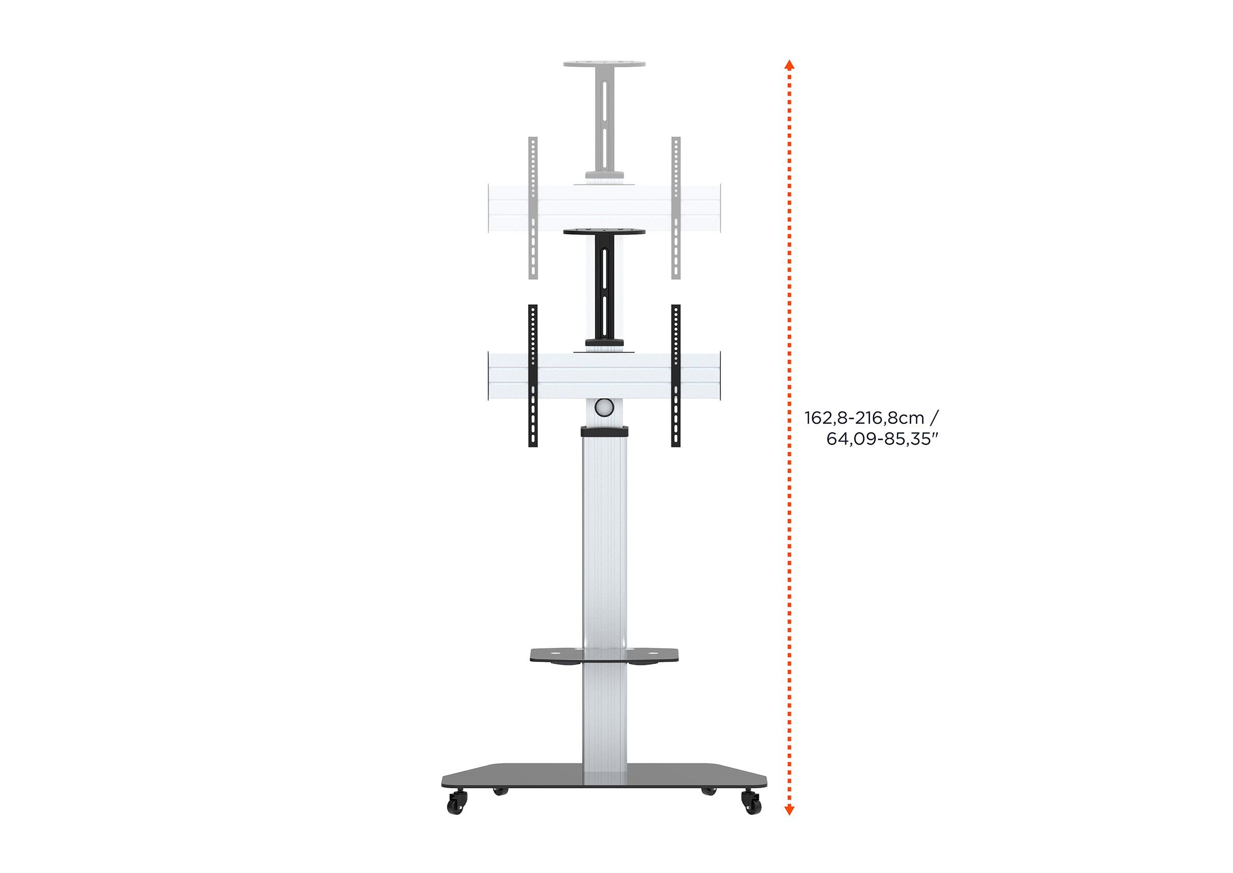Support mobile/fixe celexon PRO Adjust-3270MP réglable en hauteur manuellement - 32’’-70’’ (inclinable de 15°)