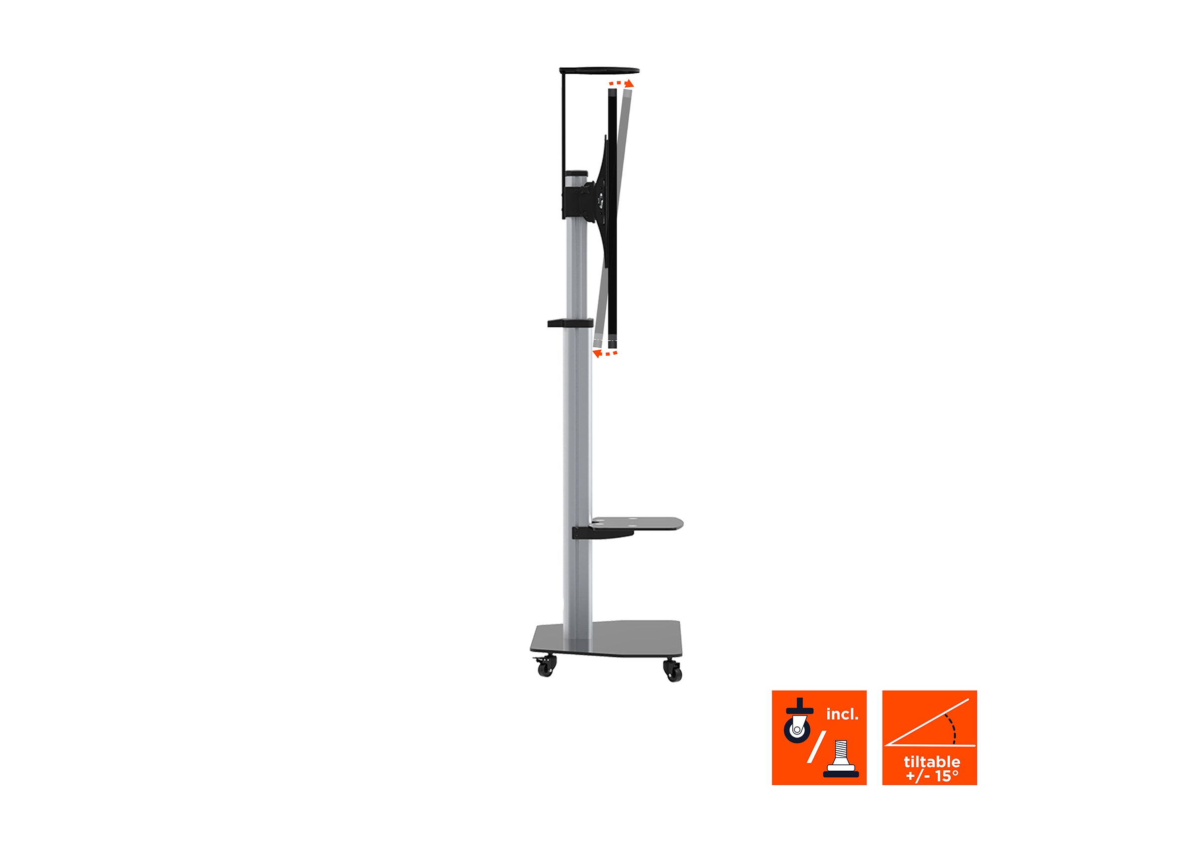 celexon Professional height-adjustable display trolley Adjust-3270MP