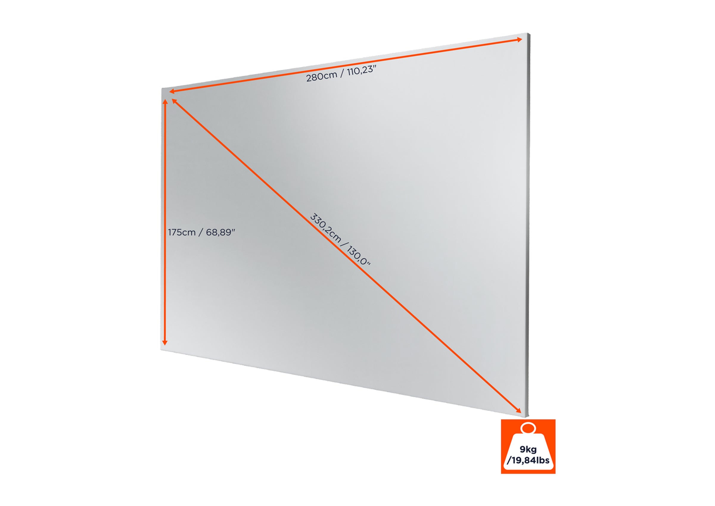 celexon Expert Fixed Frame Projector screen PureWhite