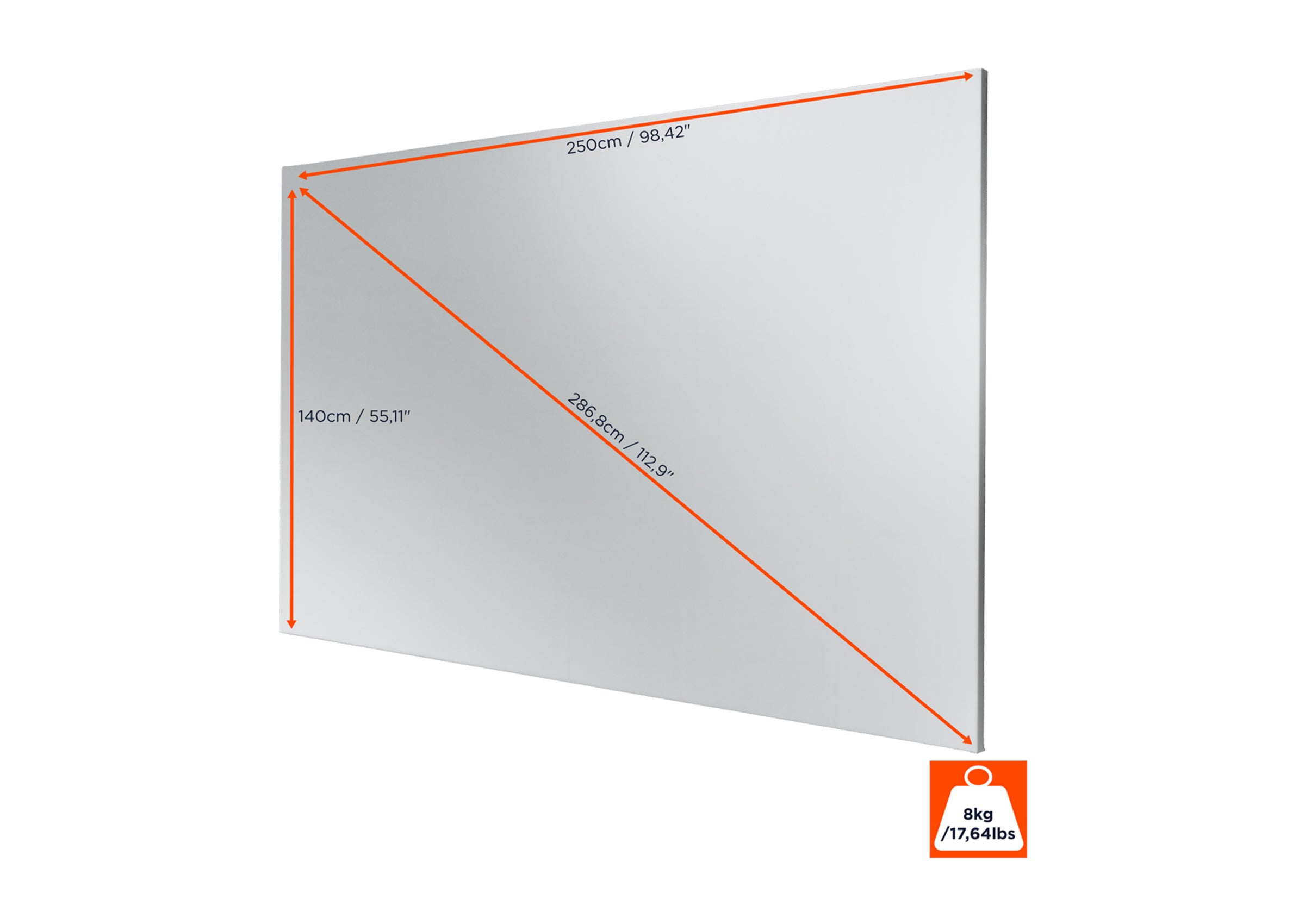 celexon Expert Fixed Frame Projector screen PureWhite