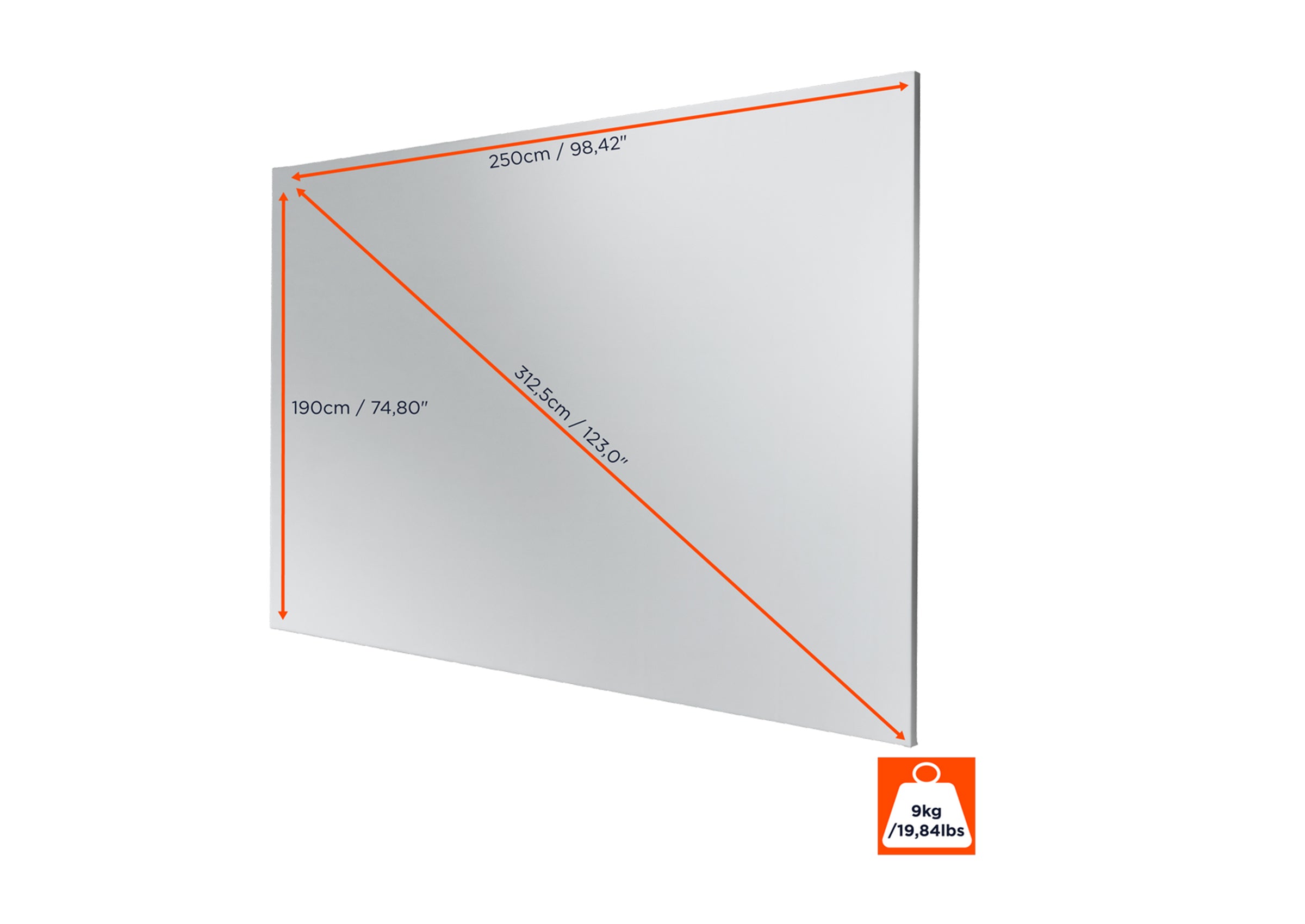 celexon Expert Fixed Frame Projector screen PureWhite