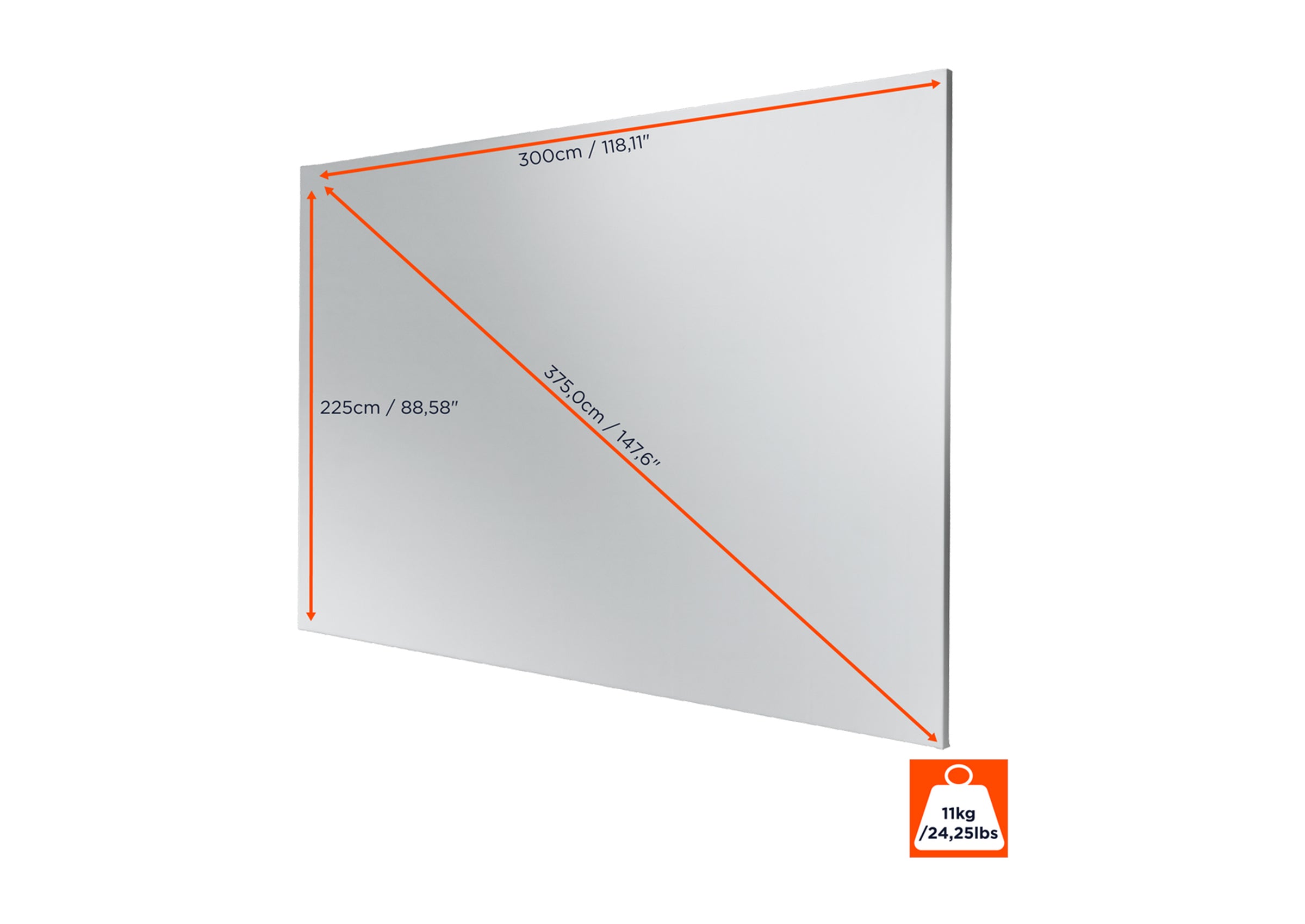 celexon Expert Fixed Frame Projector screen PureWhite