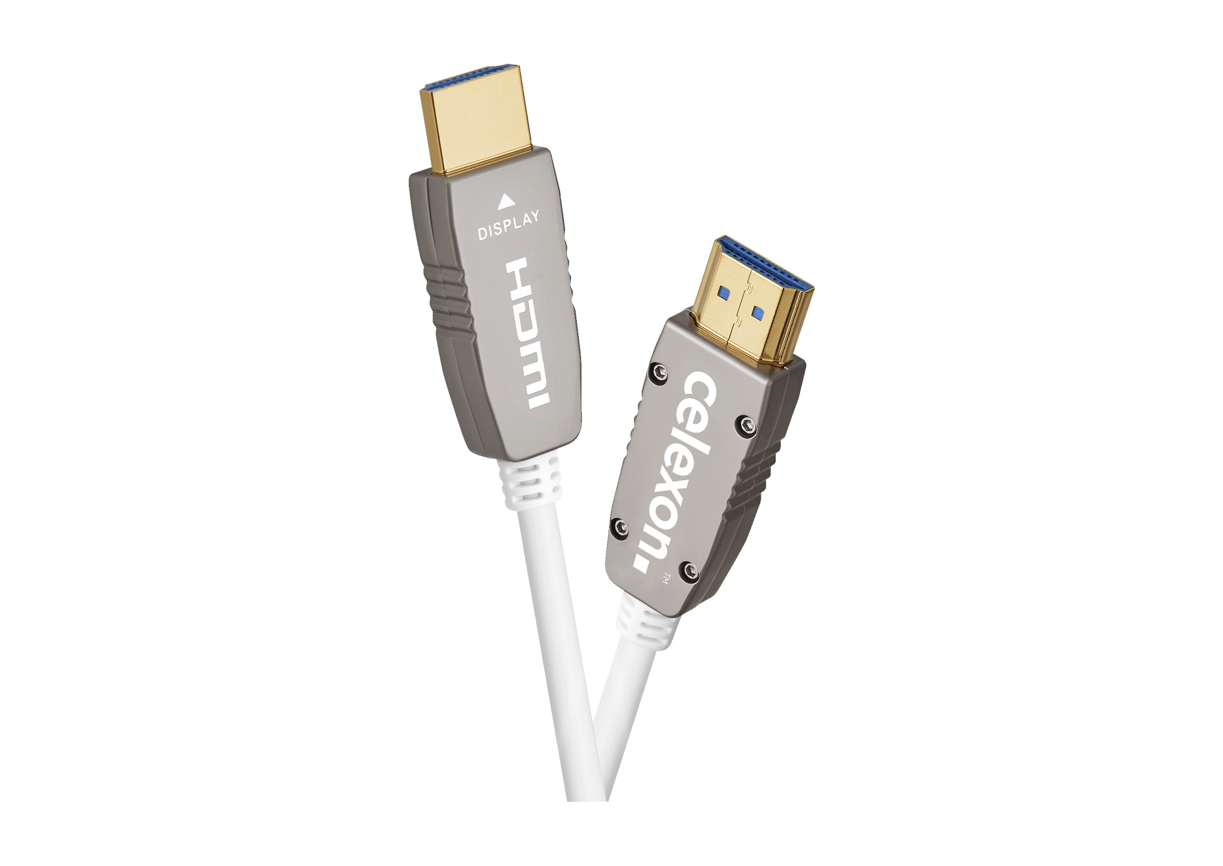 celexon UHD Optical Fibre HDMI 2.0b Active Cable, white