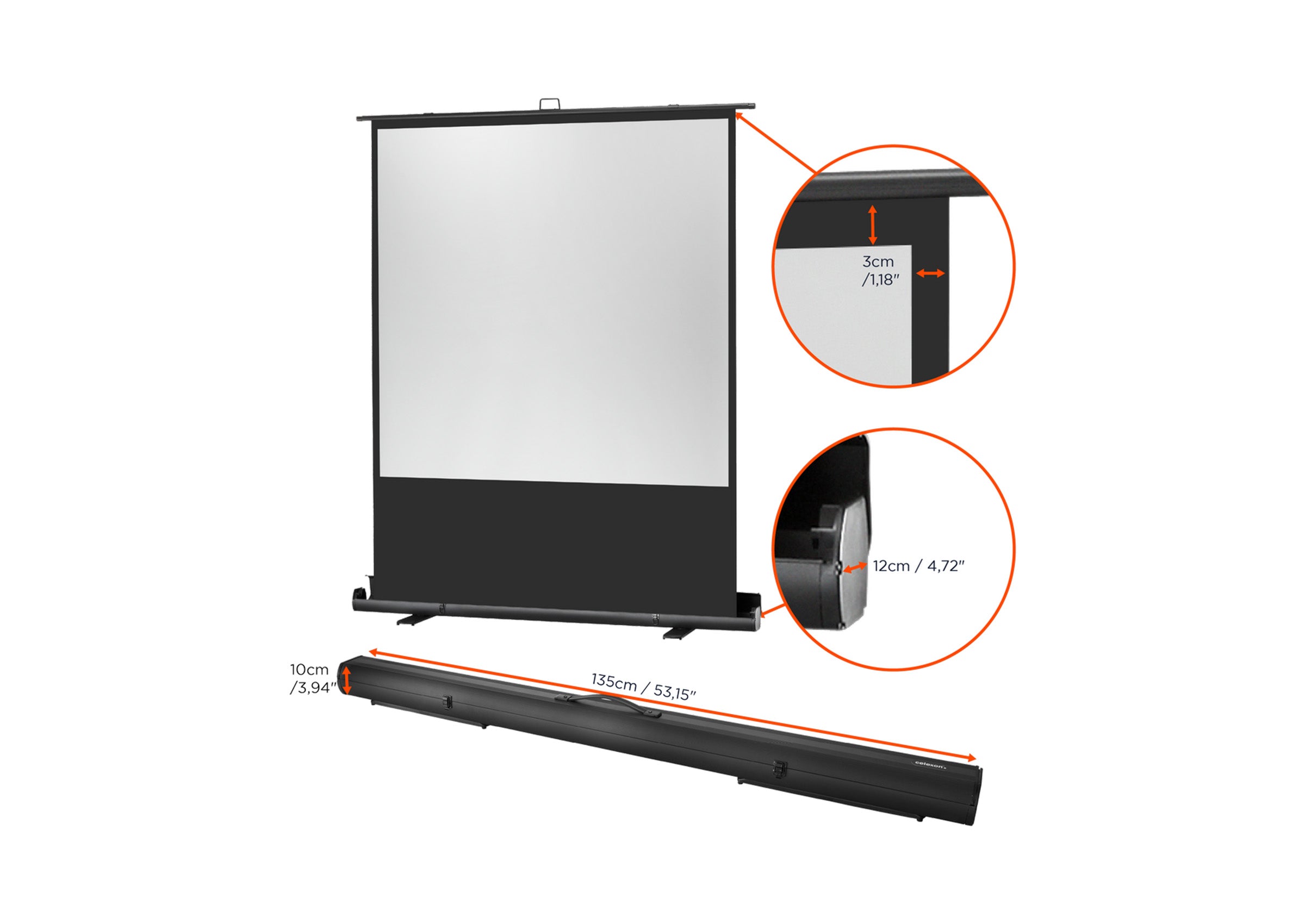 Ecran de projection celexon Mobile PRO PLUS