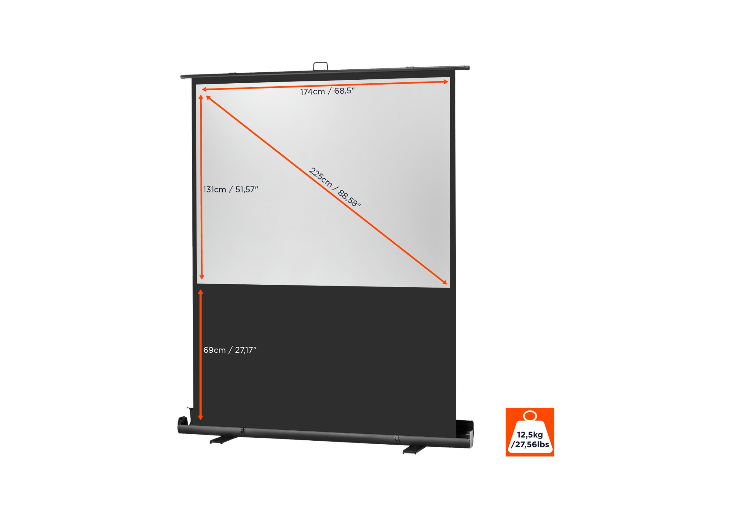 Ecran de projection celexon Mobile PRO PLUS