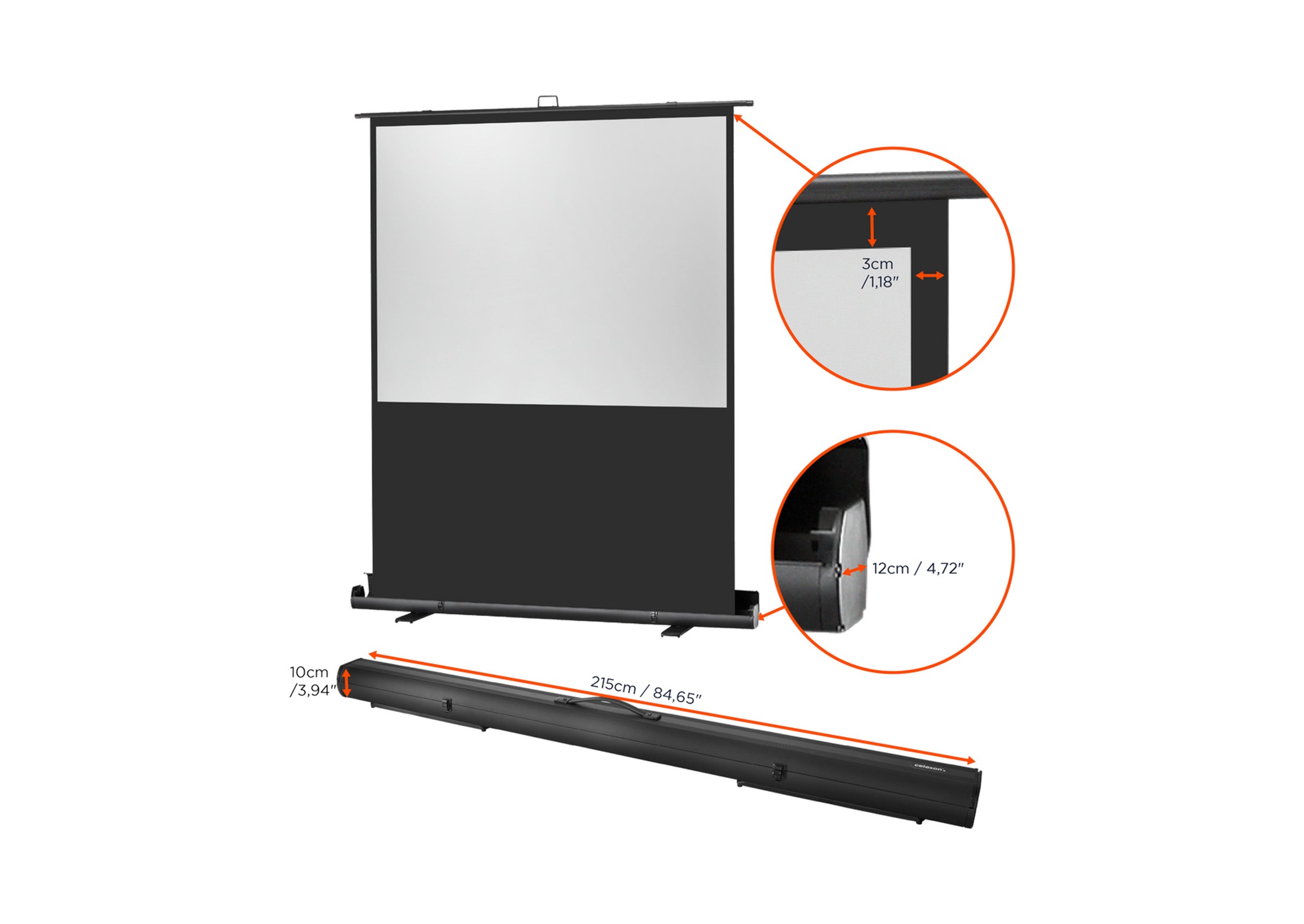 Ecran de projection celexon Mobile PRO PLUS