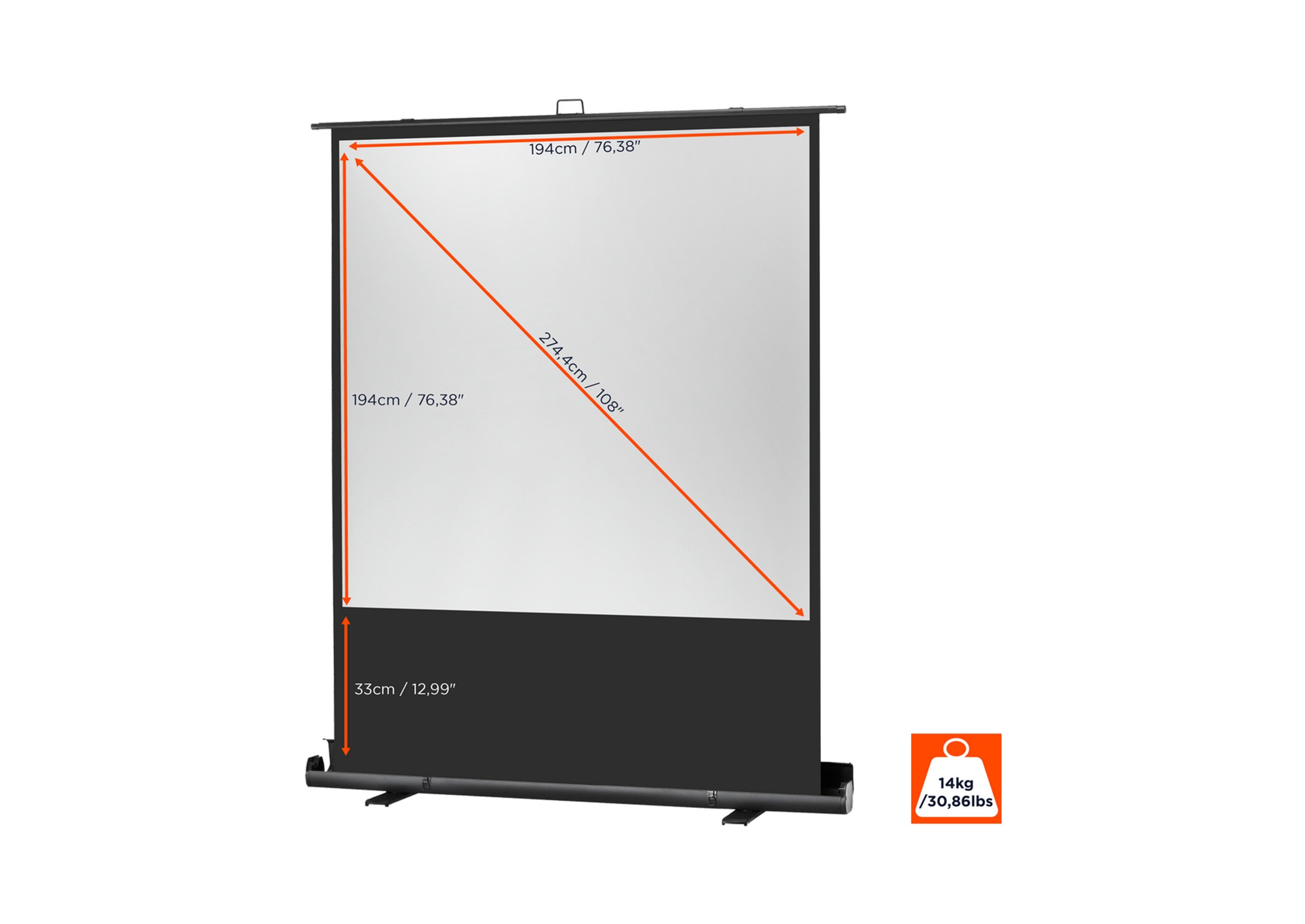 Ecran de projection celexon Mobile PRO PLUS