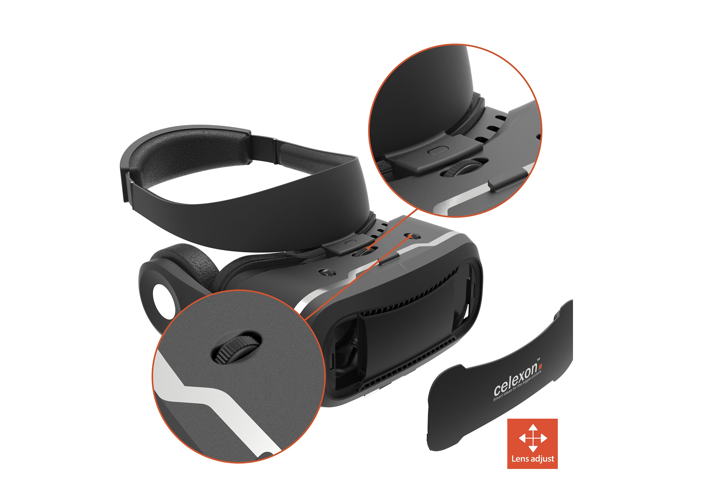 celexon VR Brille Expert - 3D Virtual Reality Brille VRG 3