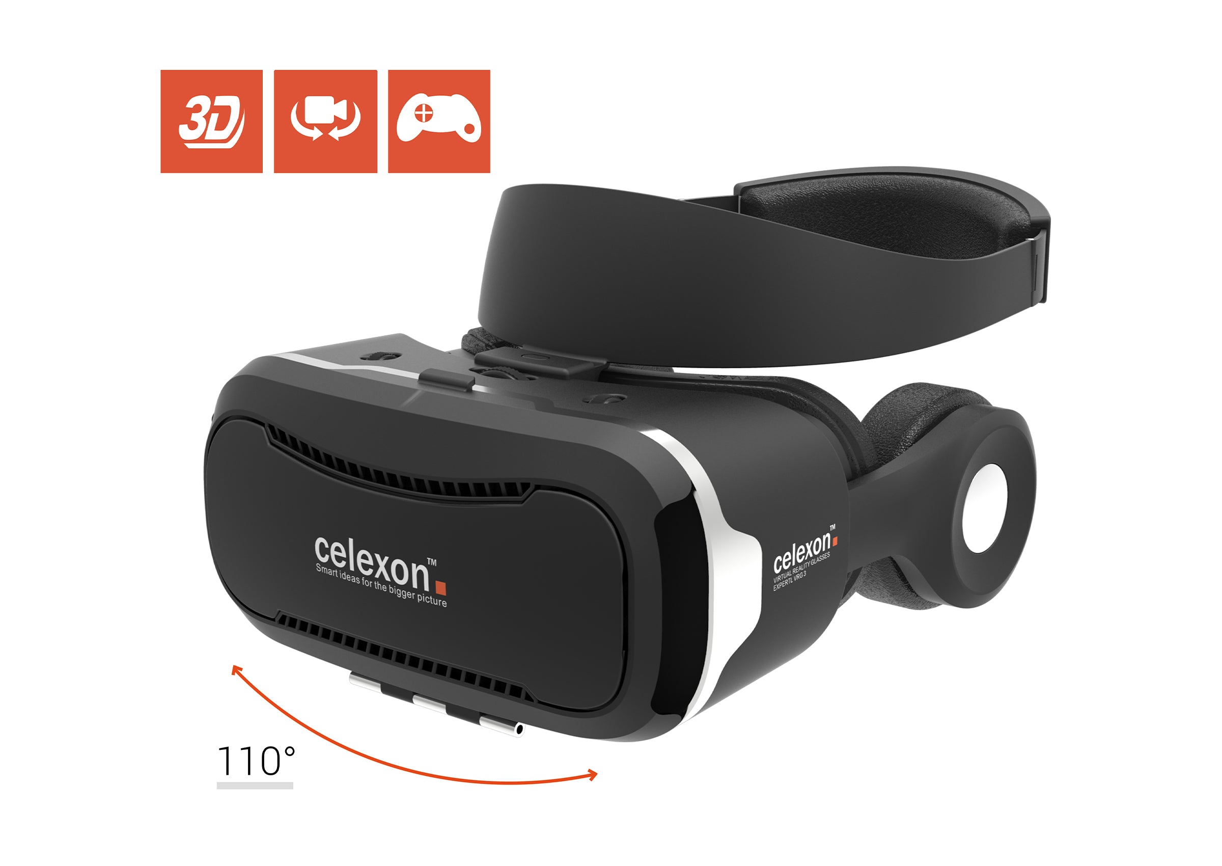 celexon VR Brille Expert - 3D Virtual Reality Brille VRG Plus