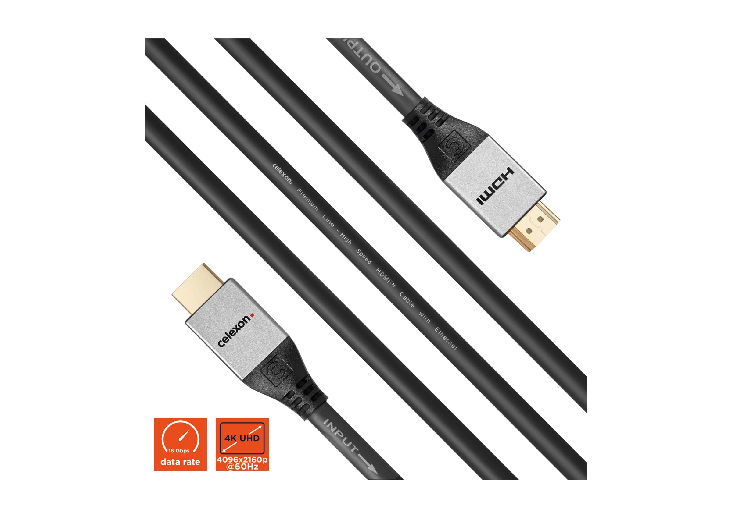 celexon active HDMI cable with Ethernet - 2.0a/b 4K - Professional Line