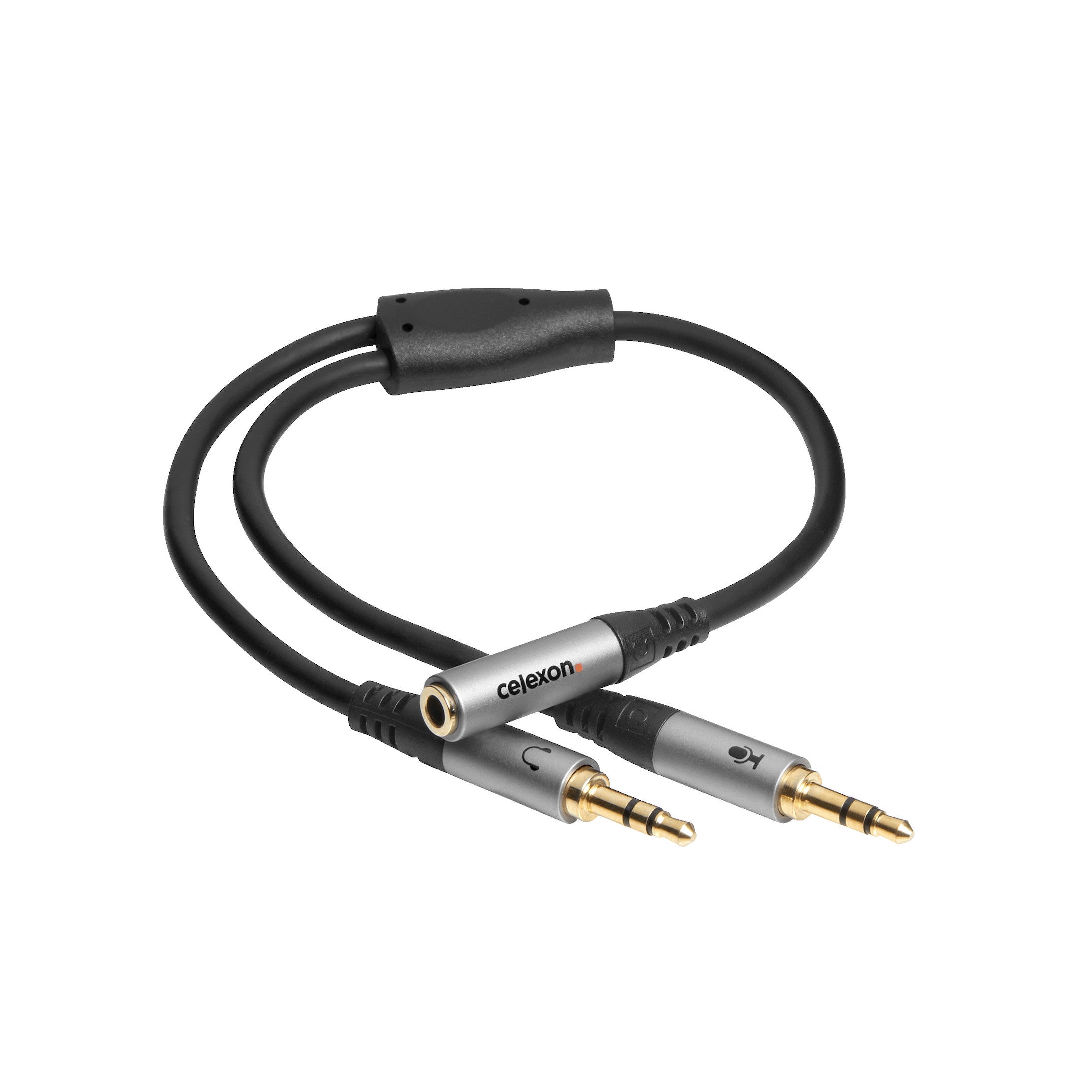 celexon 2x 3,5mm Stereo Klinke auf 3,5mm Stereo Klinke M/F Audioadapter 0,25m - Professional Line