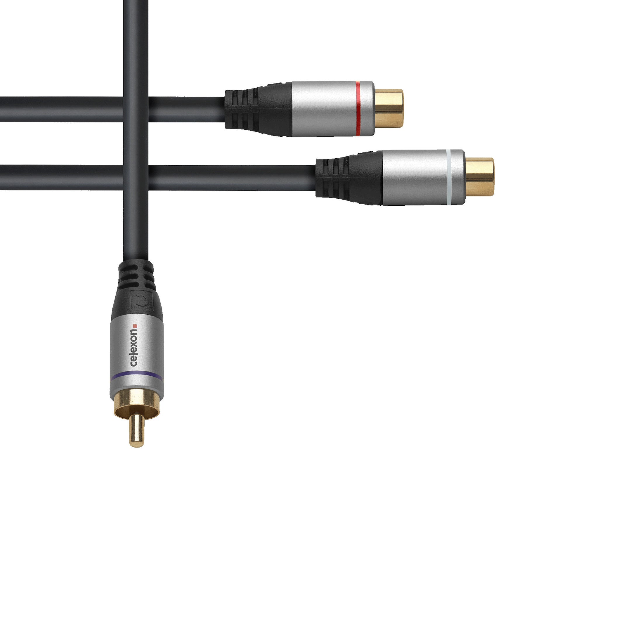 celexon Cinch auf 2x Cinch M/F Audioadapter 0,25m- Professional Line