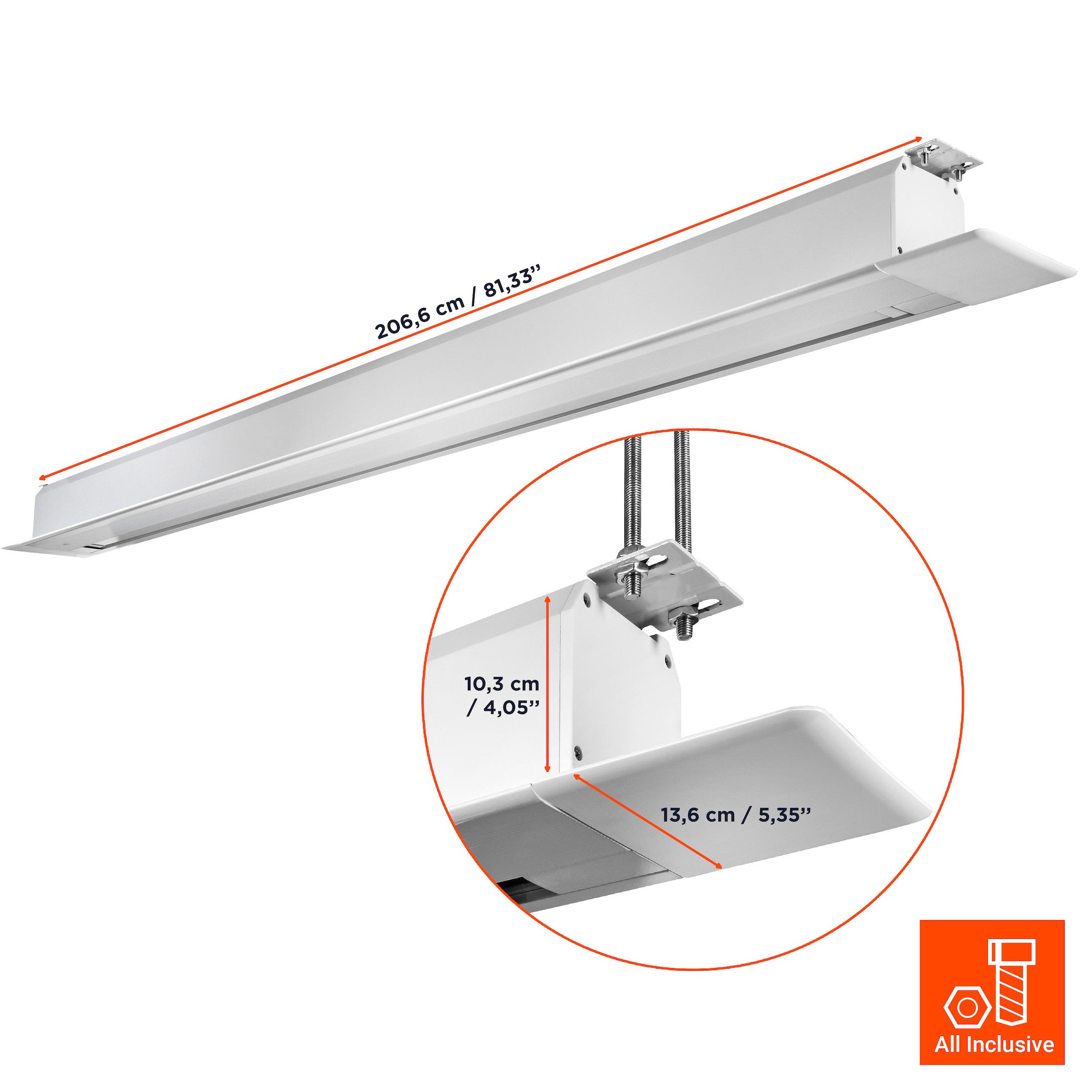 celexon plafondinbouw projectiescherm Motor Professional Plus