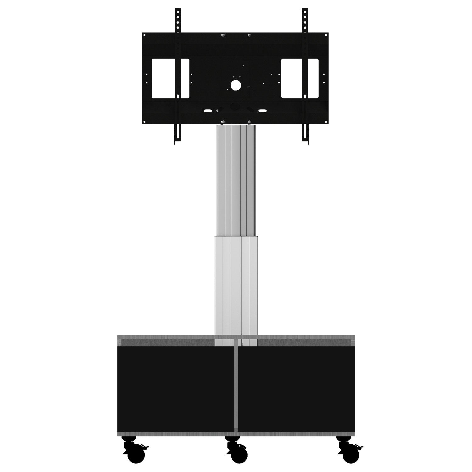 celexon Expert elektrisch höhenverstellbarer Display-Rollwagen Adjust-4286MS mit Schrank