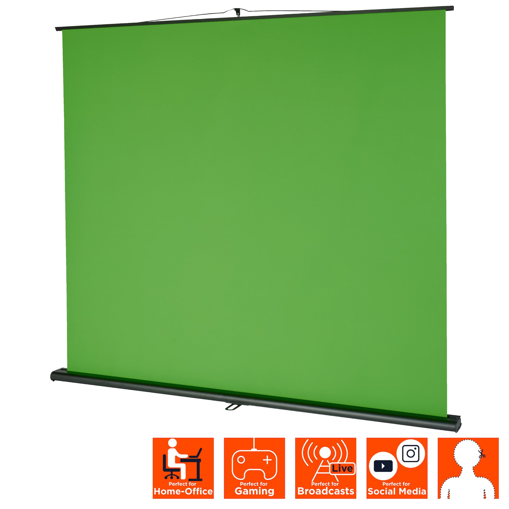 Écran à fond vert celexon ultra-mobile Chroma Key, 150 x 200 cm