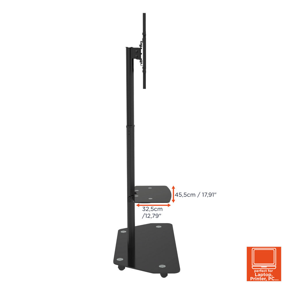 Support mobile/fixe celexon PRO Adjust-3270MP réglable en hauteur manuellement - 32’’-70’’ (Portrait / inclinable de 15°)