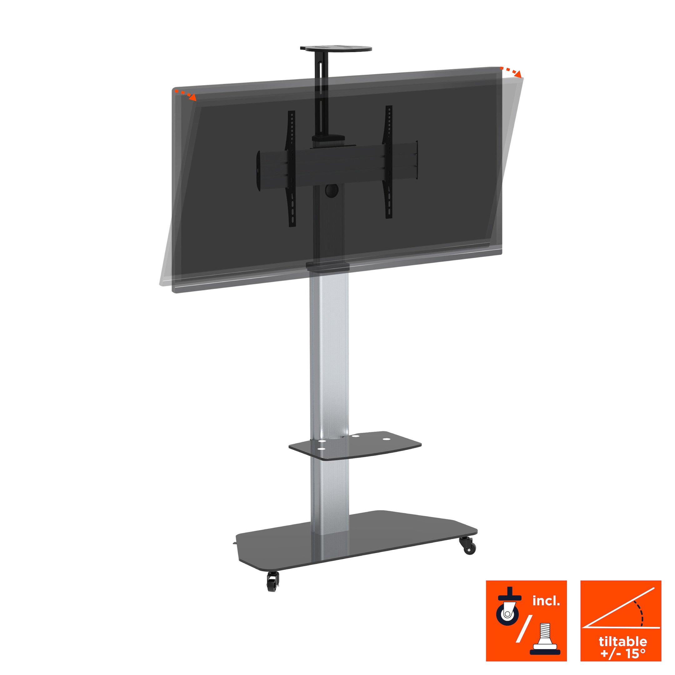 Support mobile/fixe celexon PRO Adjust-3270MP réglable en hauteur manuellement - 32’’-70’’ (inclinable de 15°)