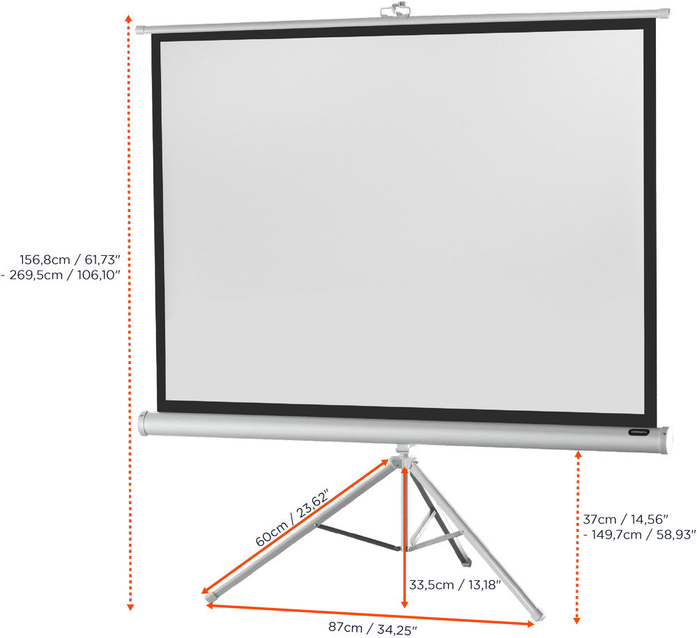 Ecran de projection sur pied celexon Economy - White Edition