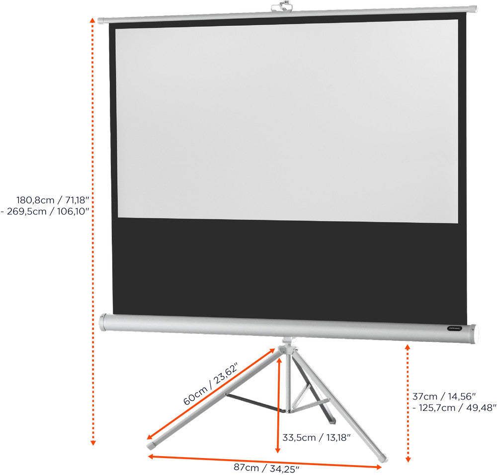 Ecran de projection sur pied celexon Economy - White Edition