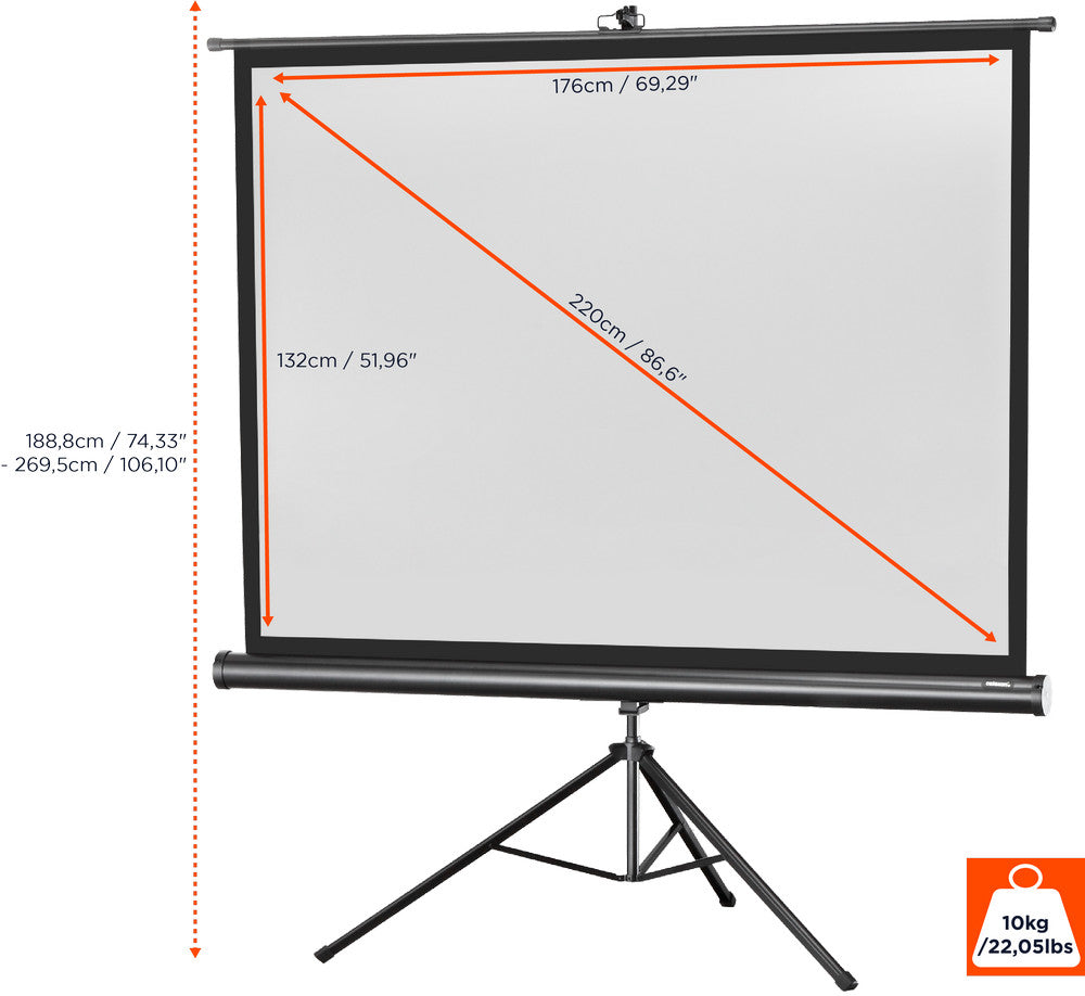 Ecran de projection sur pied celexon Economy