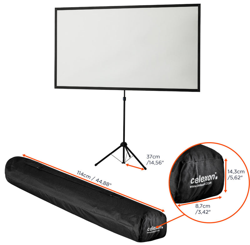Écran De Projection Portable 72 Pouces Avec Trépied - Format 16:9, Surface Mate - Pour Maison, Bureau, École