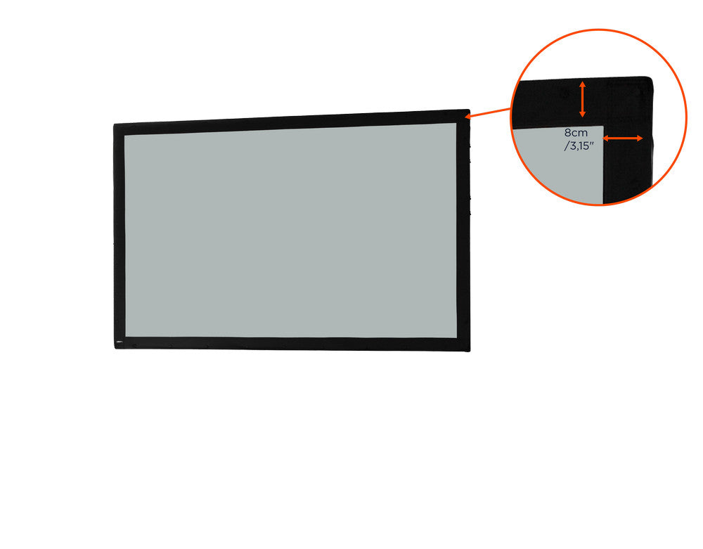 Toile pour écran de projection sur cadre celexon Mobile Expert, projection arrière