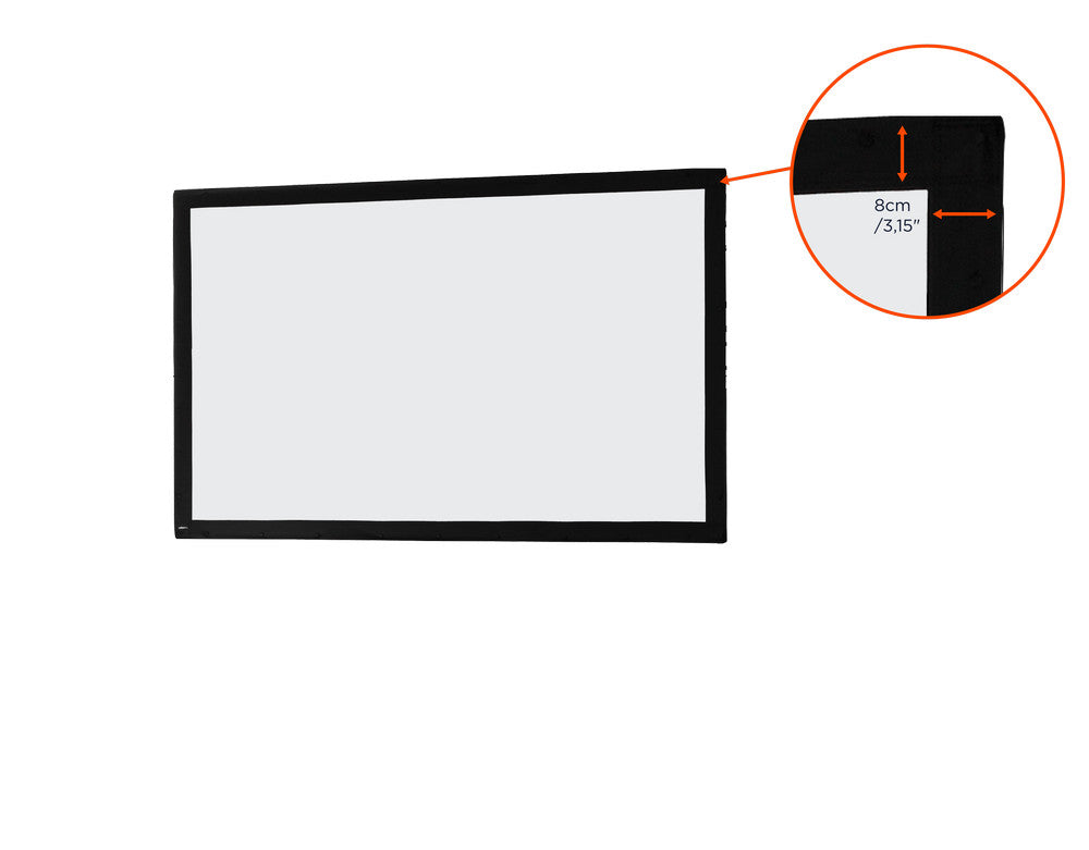 Toile pour écran de projection sur cadre celexon Mobile Expert, projection de face