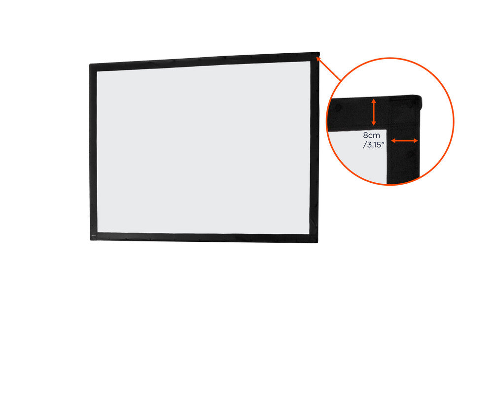 Toile pour écran de projection sur cadre celexon Mobile Expert, projection de face