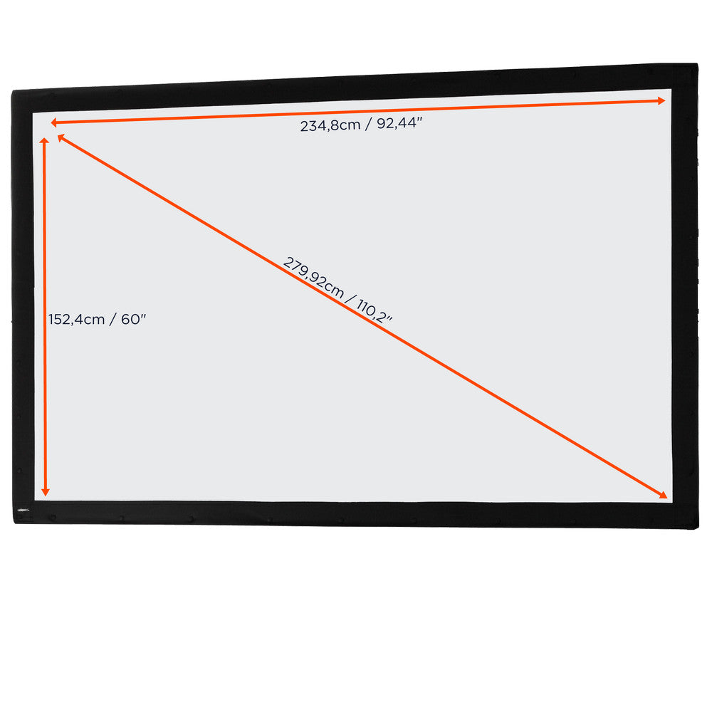 Toile pour écran de projection sur cadre celexon Mobile Expert, projection de face