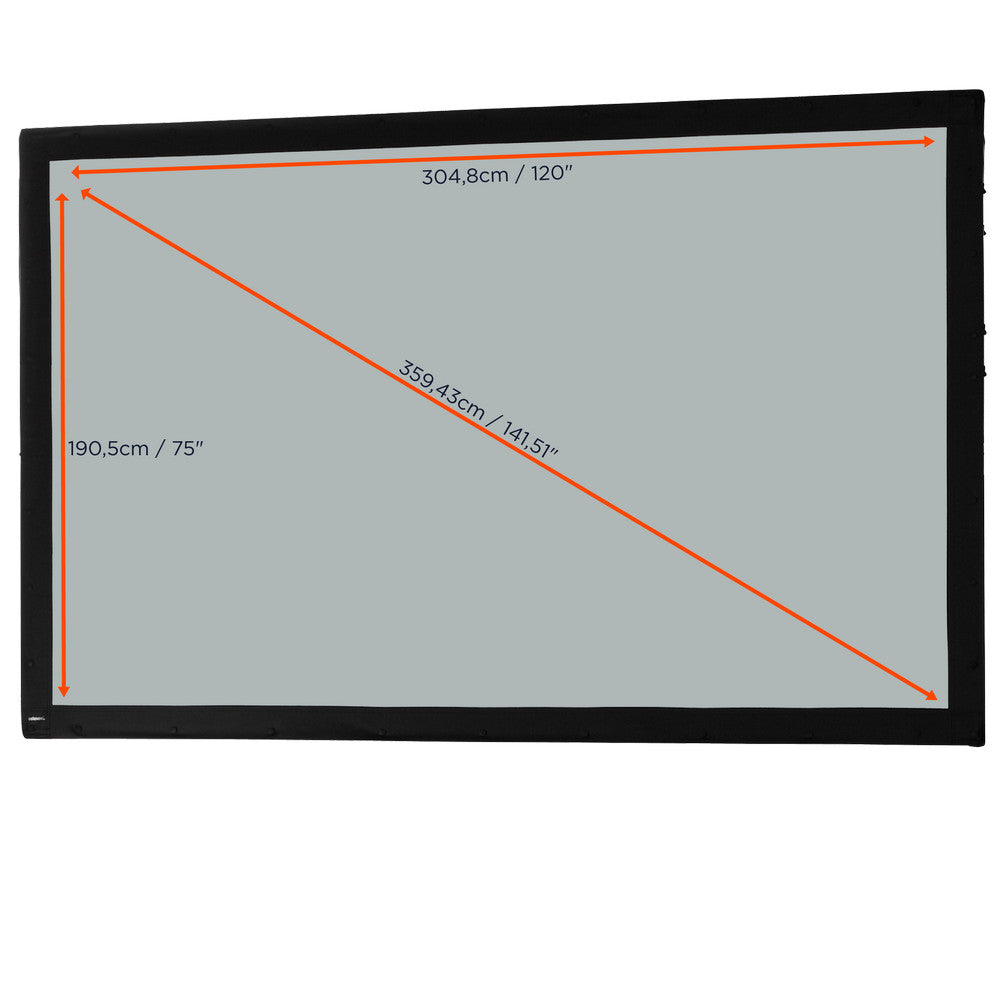 Écran de projection pour écran de projection sur cadre celexon Mobile Expert, projection arrière