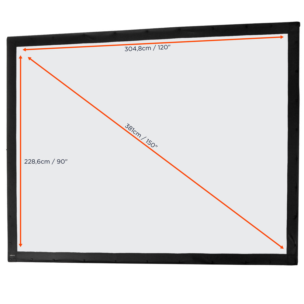 Écran de projection pour écran de projection sur cadre celexon Mobile Expert, projection de face